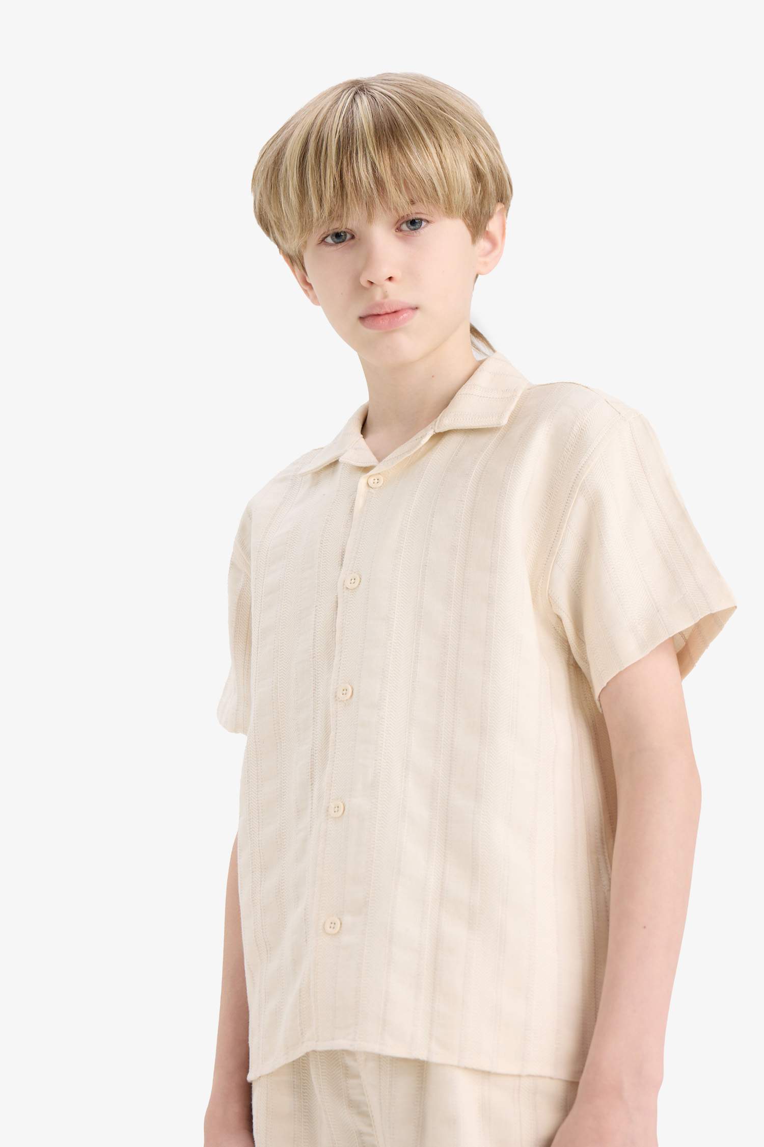 Boy Oversize Fit Polo Neck Short Sleeve Shirt