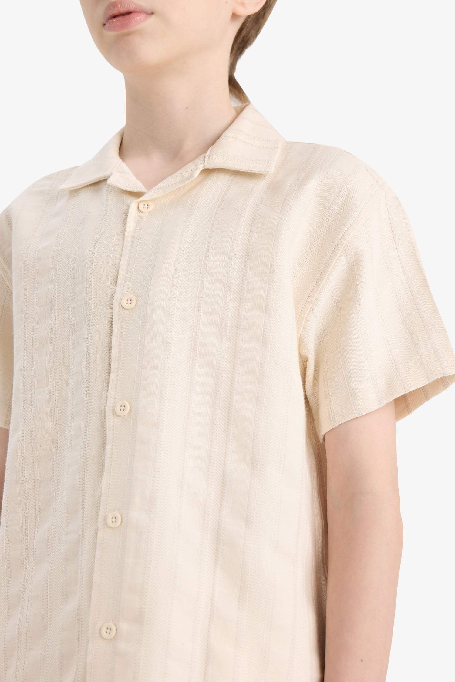 Boy Oversize Fit Polo Neck Short Sleeve Shirt