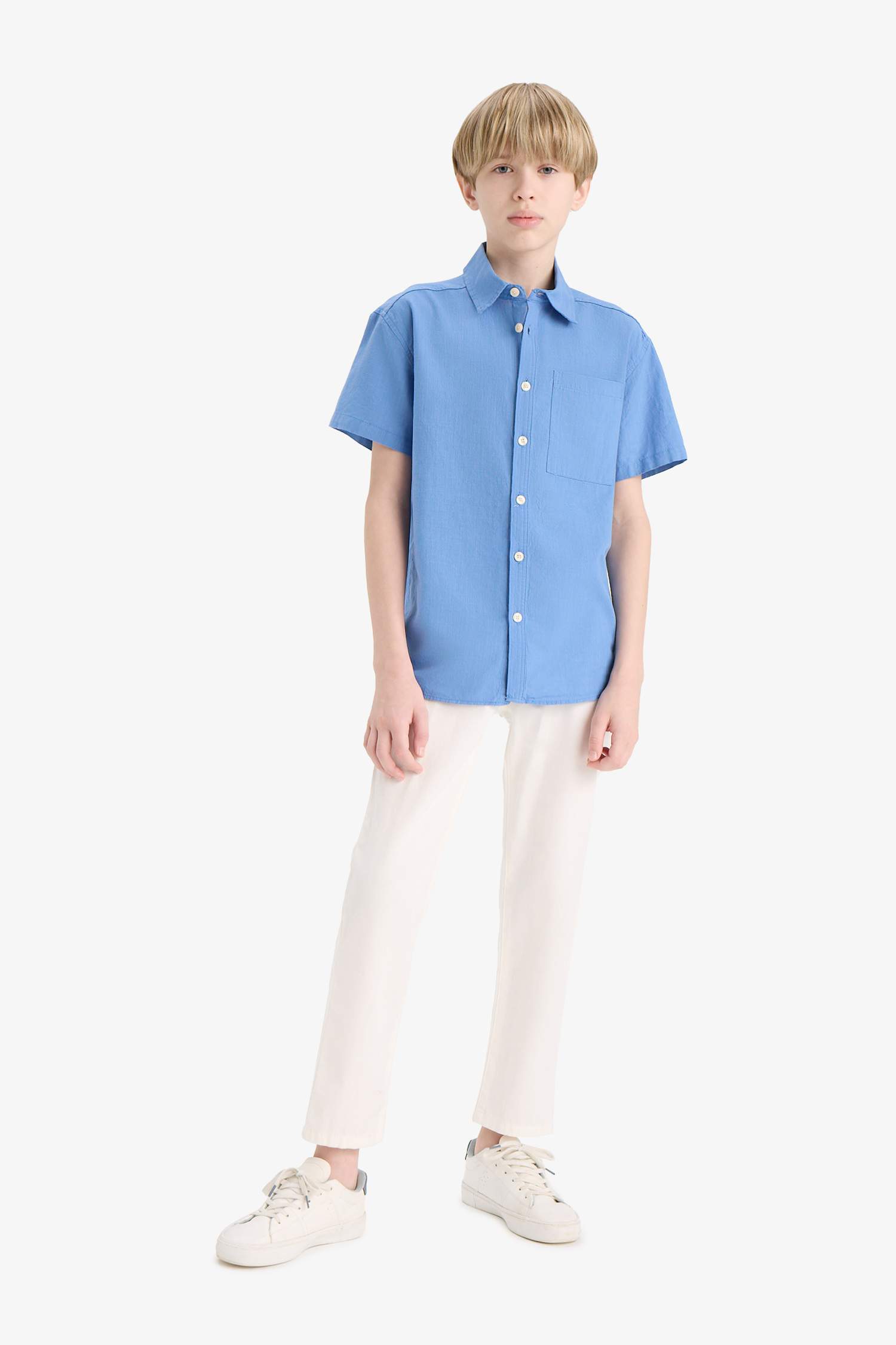 Boy Oversize Fit Polo Neck Short Sleeve Shirt