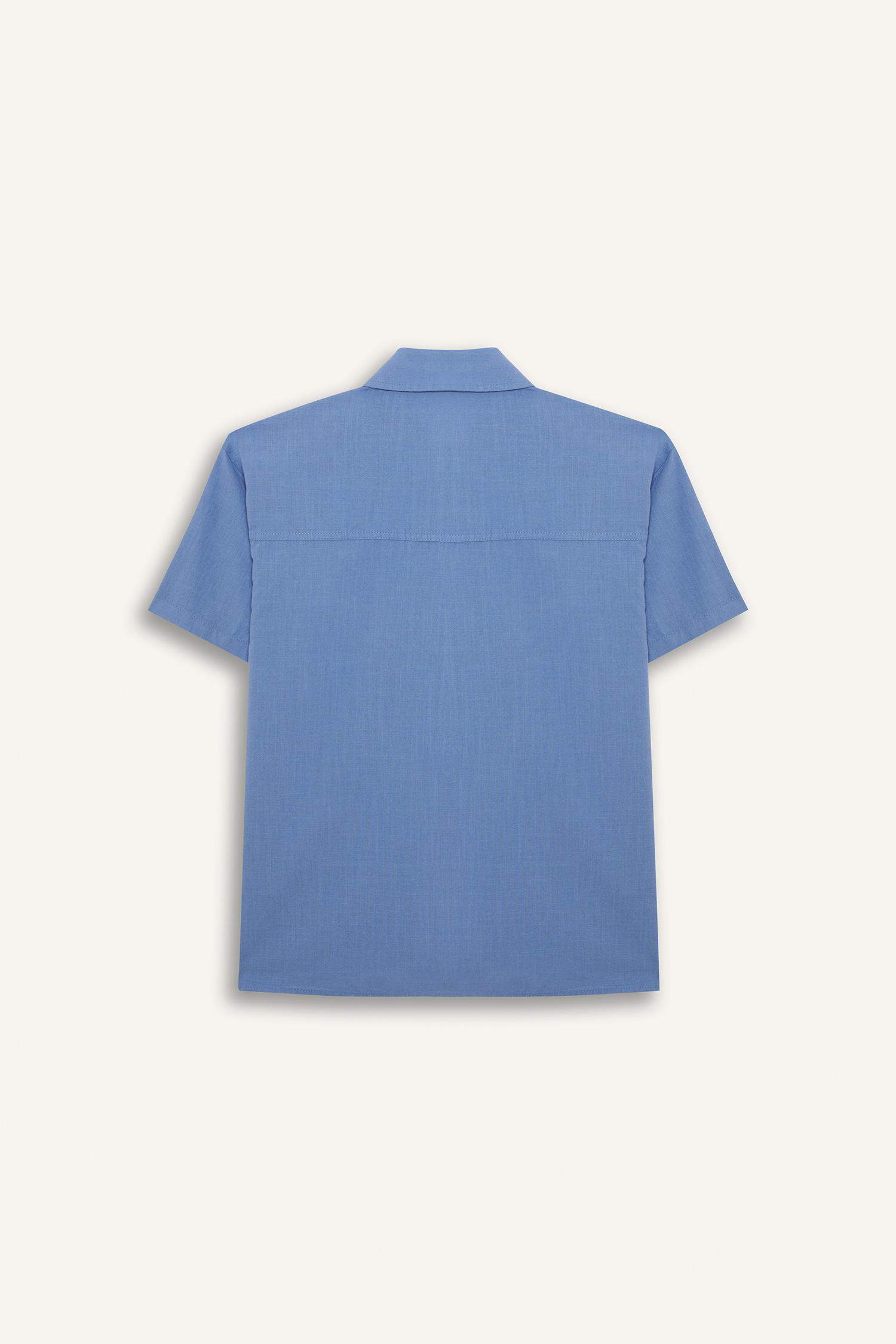 Boy Oversize Fit Polo Neck Short Sleeve Shirt