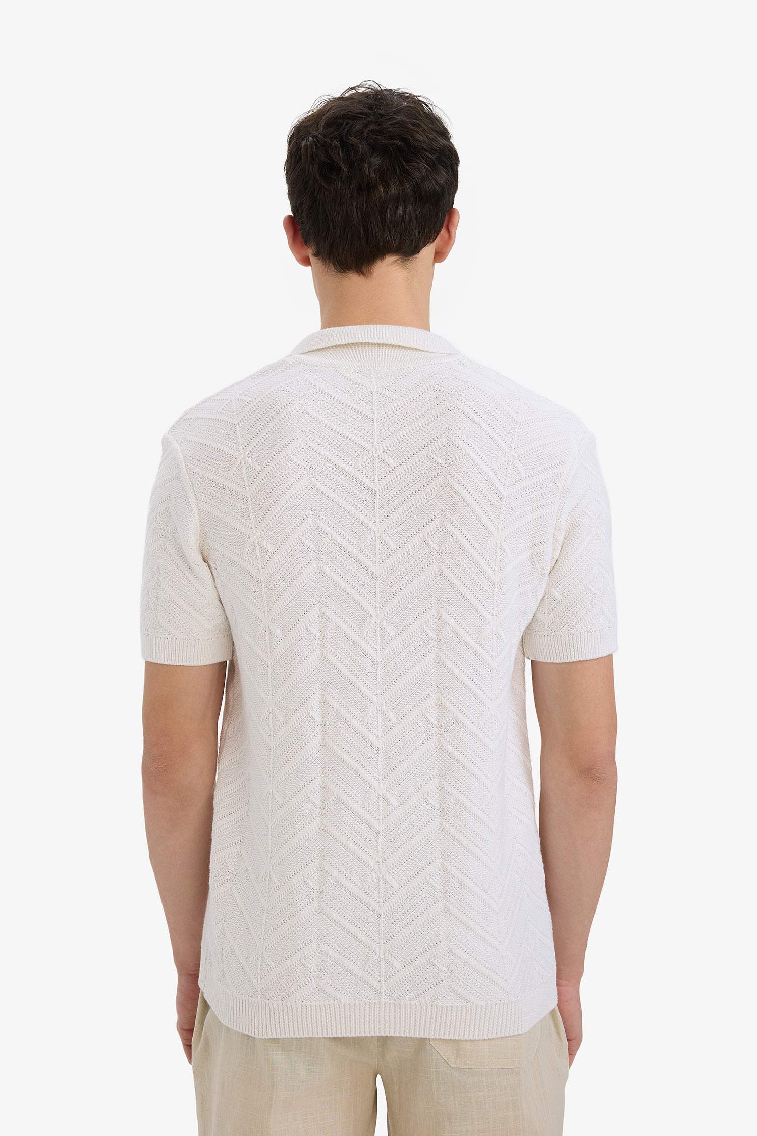 Standard Fit Resort Neck Knitwear Polo T-Shirt