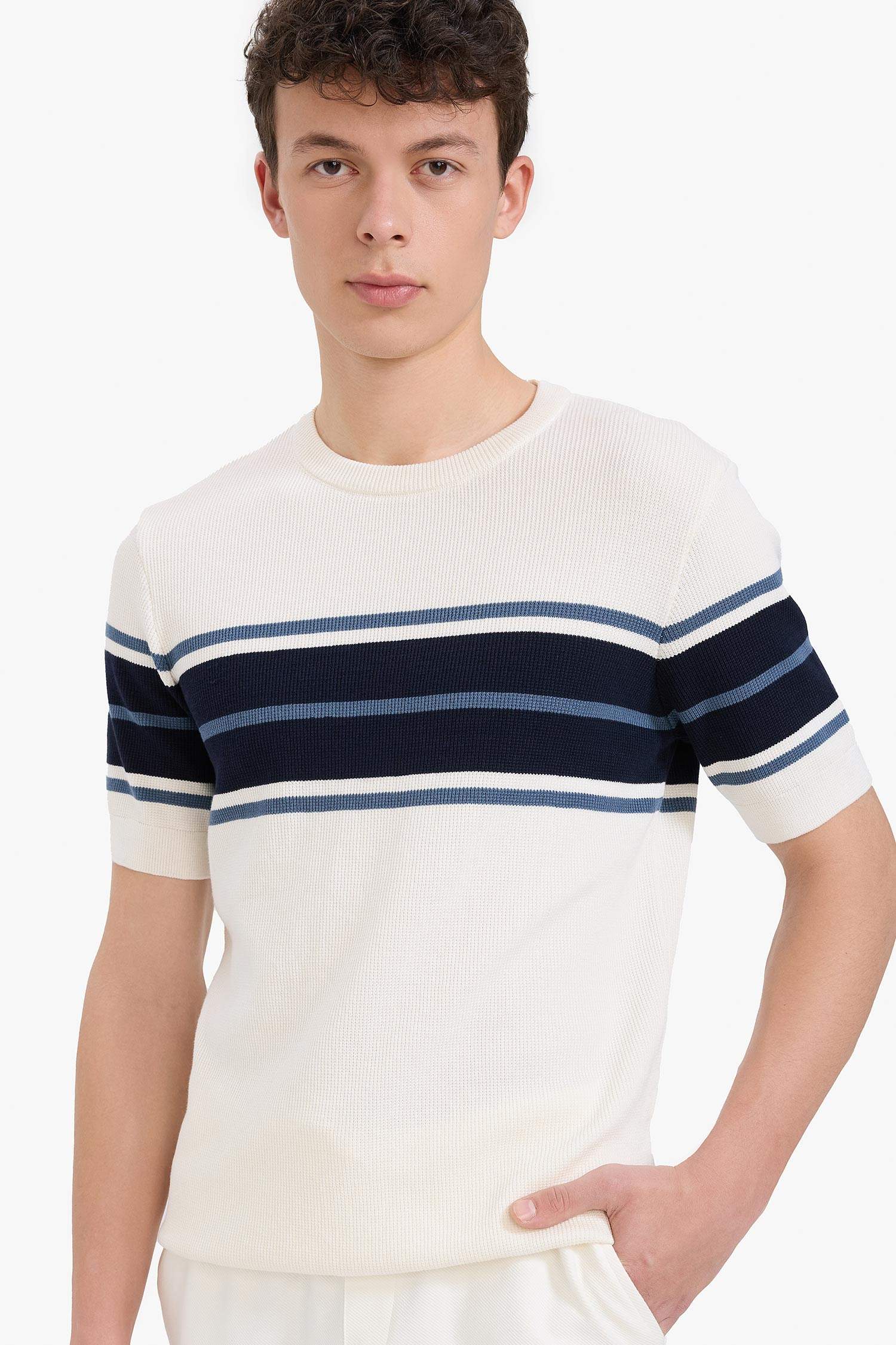 Cotton Standard Fit Short Sleeve Knitwear Polo T-Shirt