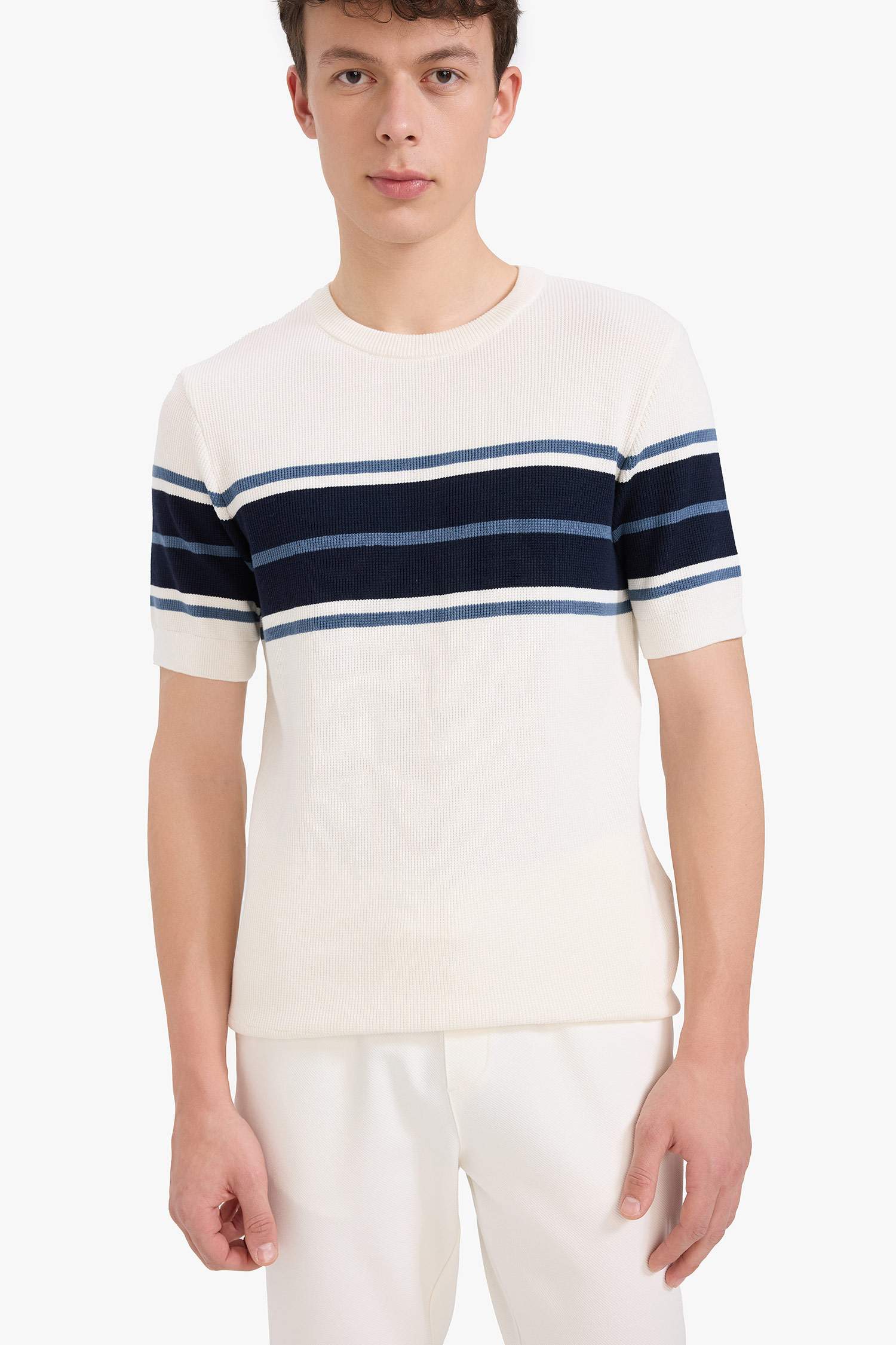 Cotton Standard Fit Short Sleeve Knitwear Polo T-Shirt