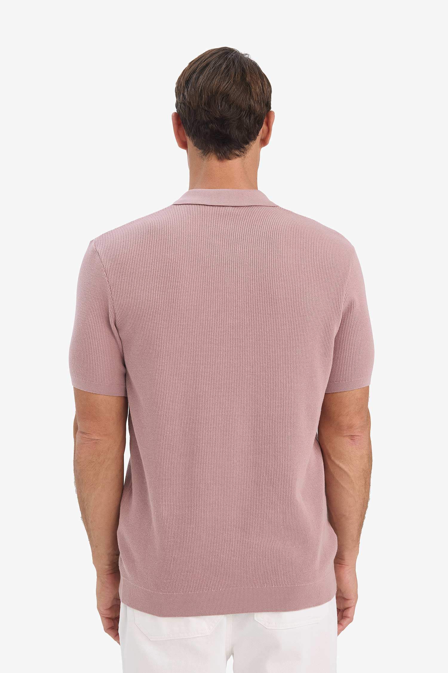 %100 Pamuk Standart Fit Polo Yaka Kısa Kollu Triko Tişört