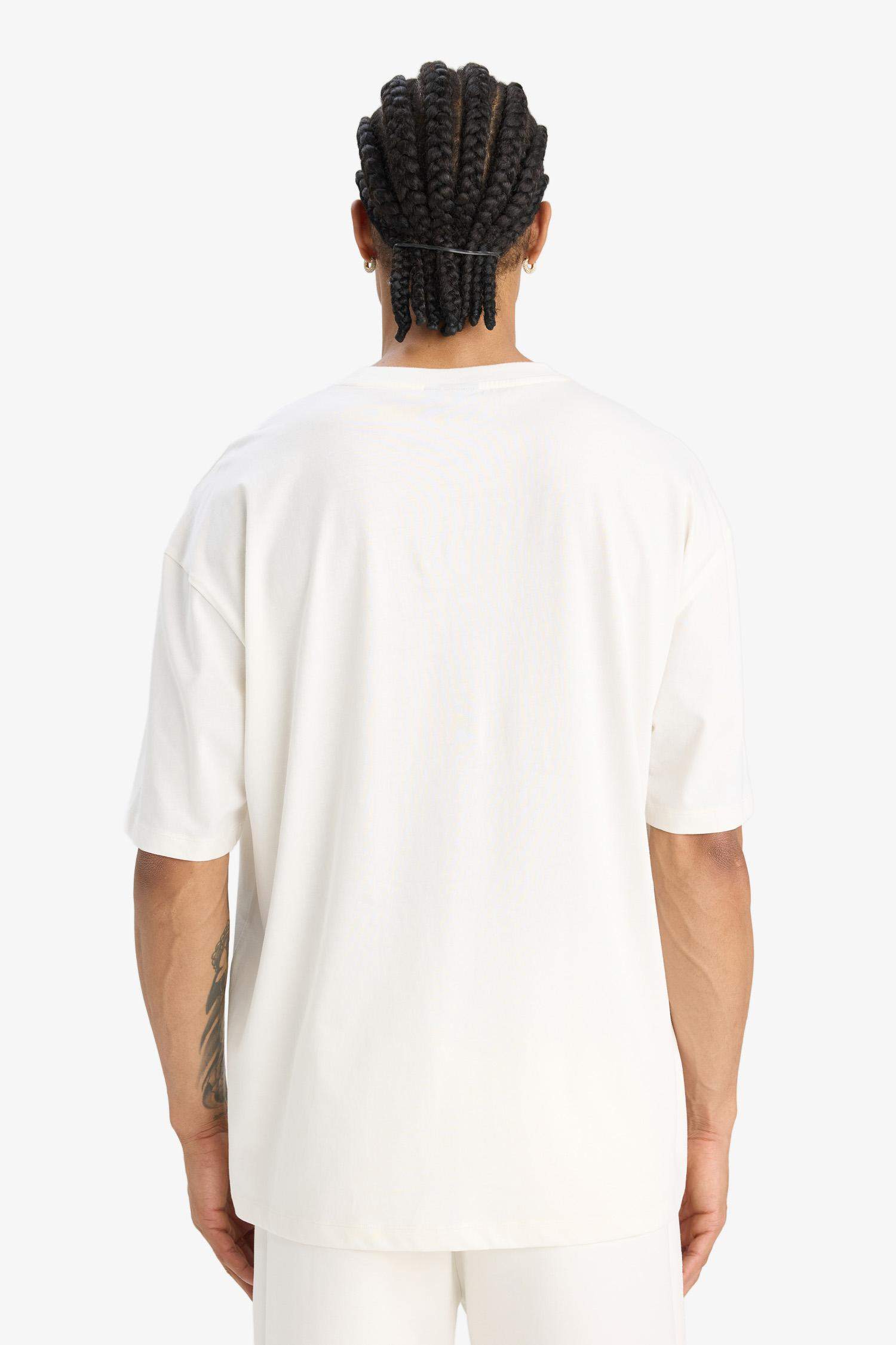 %100 Pamuk NBA Los Angeles Lakers Oversize Geniş Kalıp Bisiklet Yaka Kısa Kollu Tişört