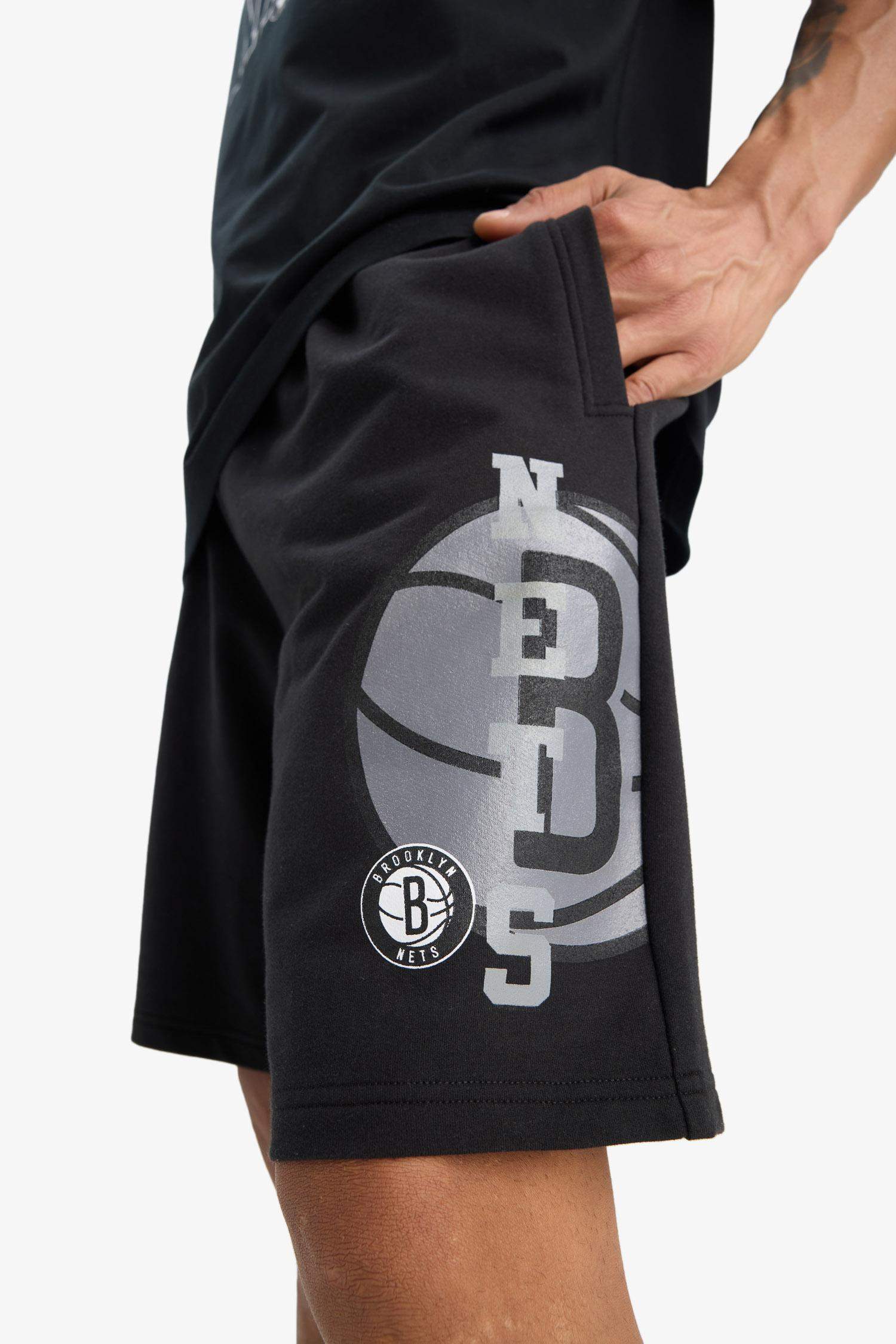 DeFactoFit NBA Brooklyn Nets Standart Fit Kısa Paça Şort