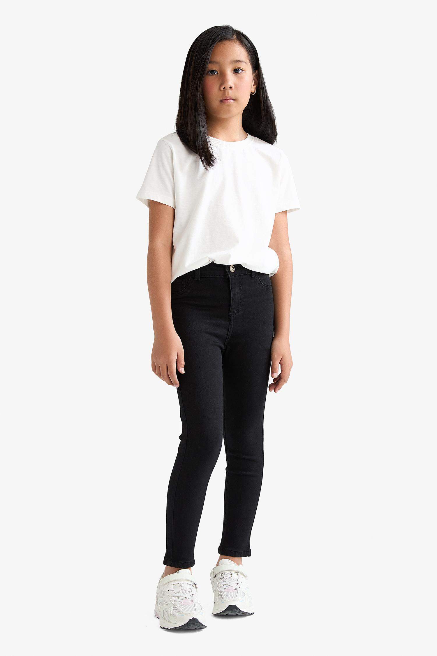 Kız Çocuk Skinny Fit Dar Paça Jean Pantolon