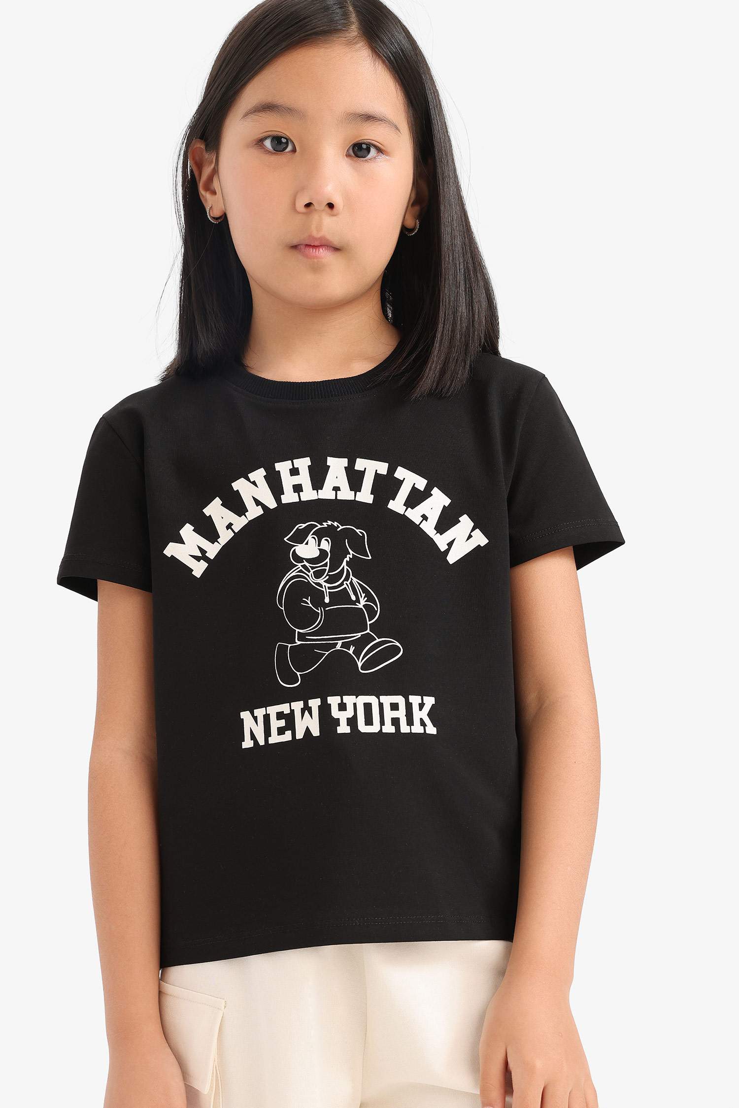 Қыздарға дөңгелек жаға Аниме қысқа жеңді Қысқа жеңді футболка