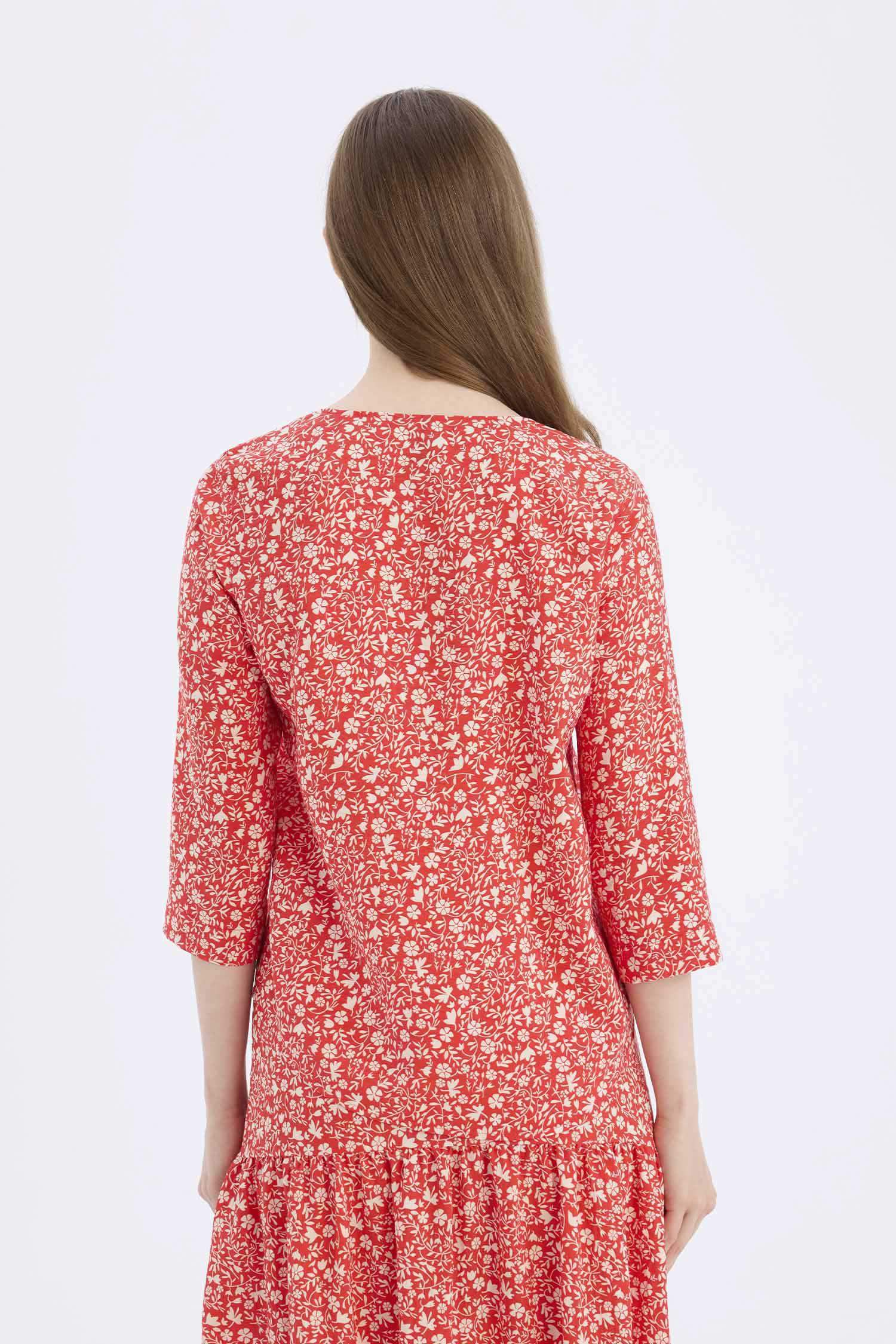 قميص ردن طويل قصة عادية بياخة V