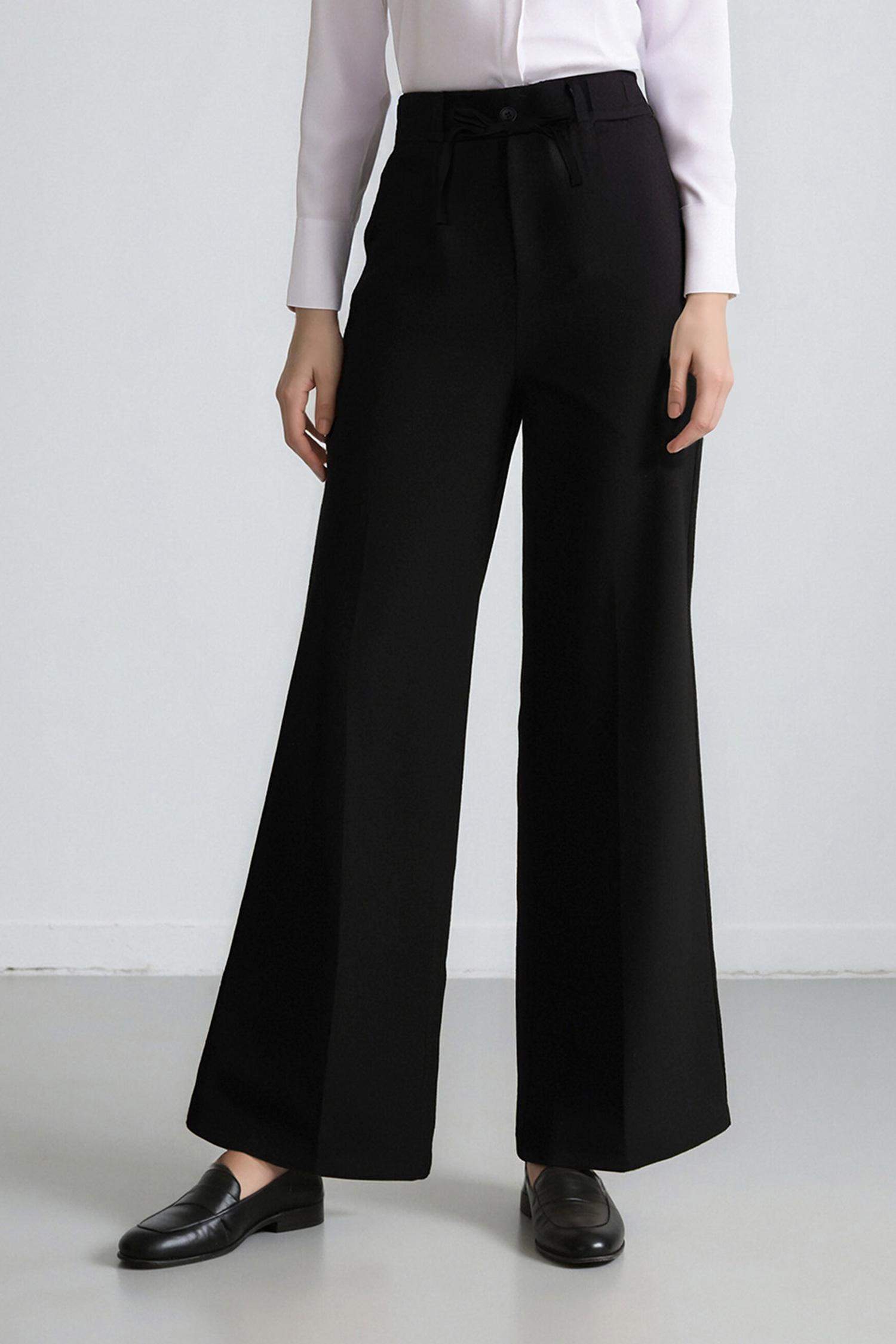 Afra x DeFacto Wide Leg Kumaş Palazzo Pantolon Üç Cepli Normal Bel Standart Boy