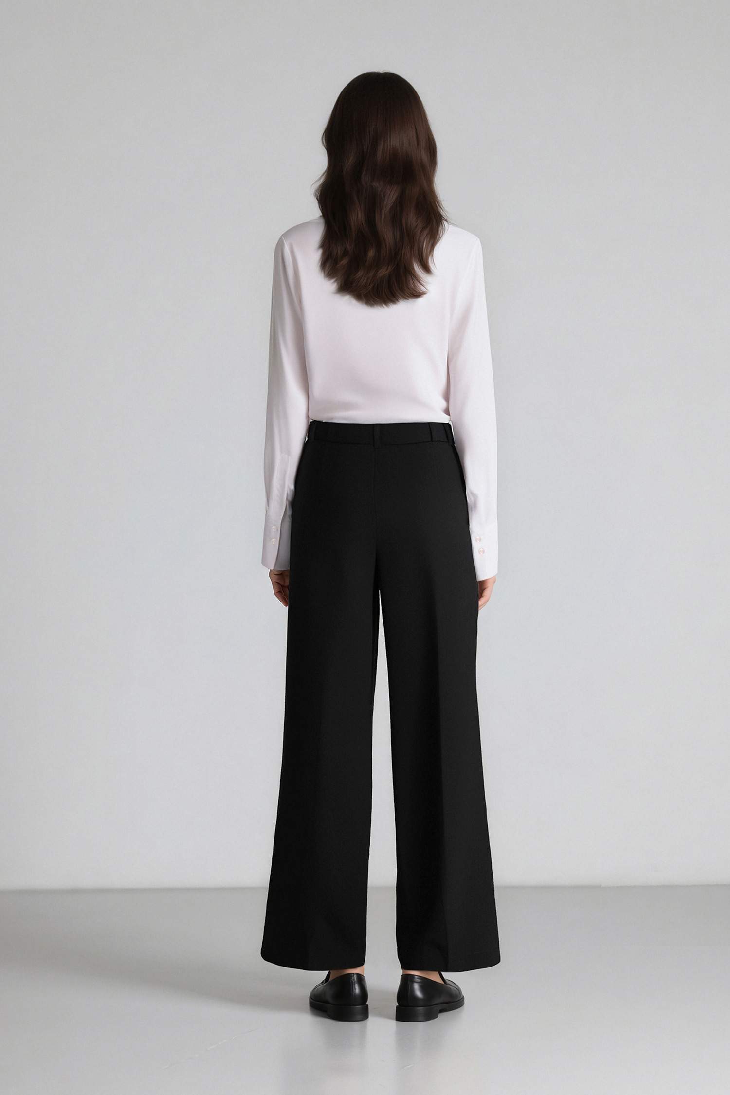 Afra x DeFacto Wide Leg Kumaş Palazzo Pantolon Üç Cepli Normal Bel Standart Boy