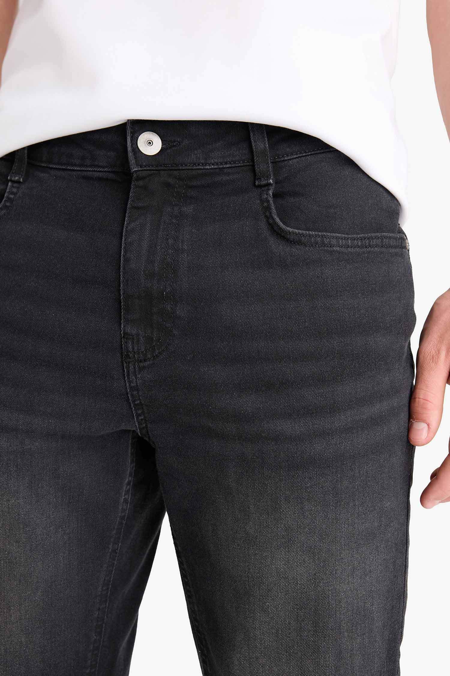 Regular Fit Denim Bermuda