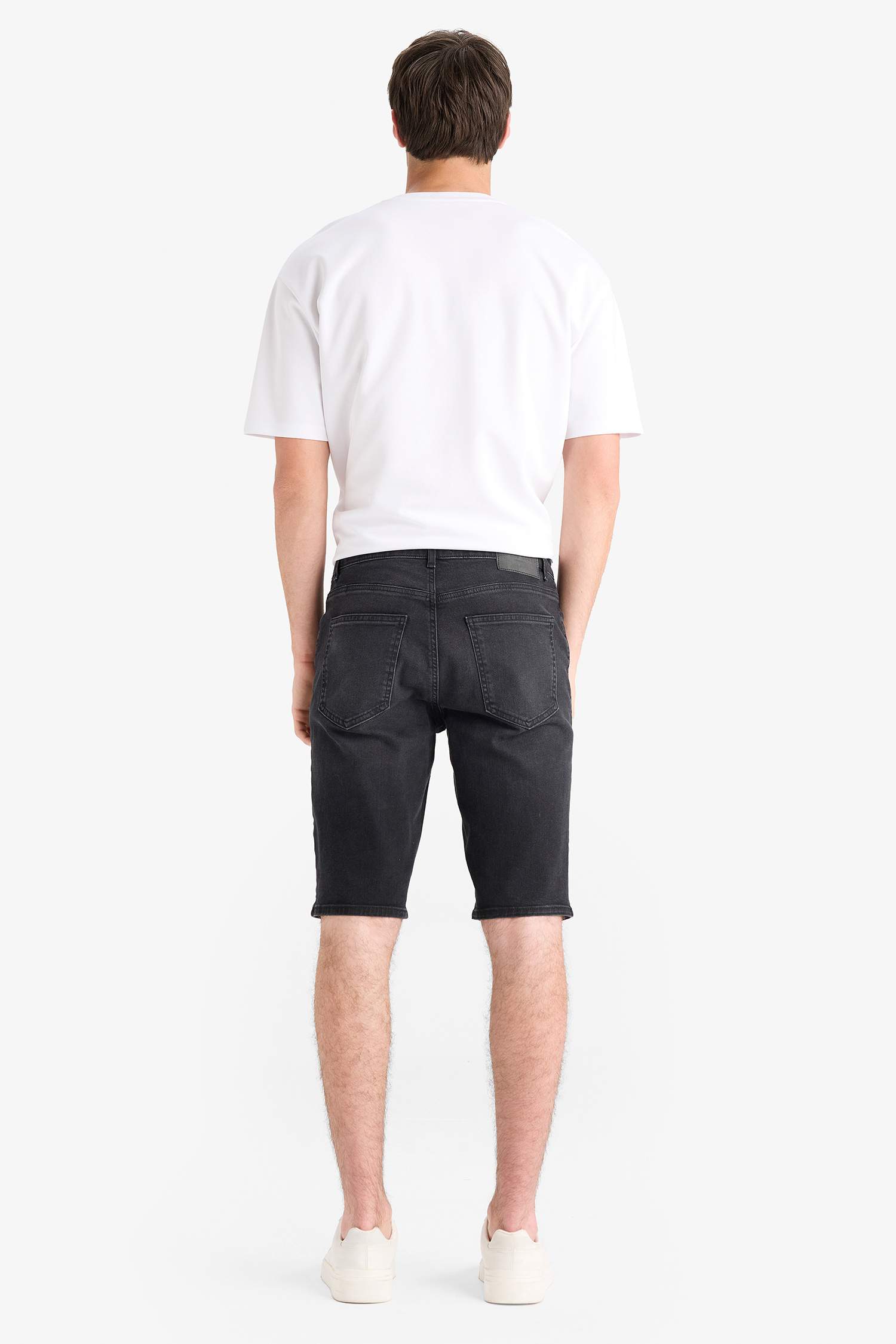 Regular Fit Denim Bermuda
