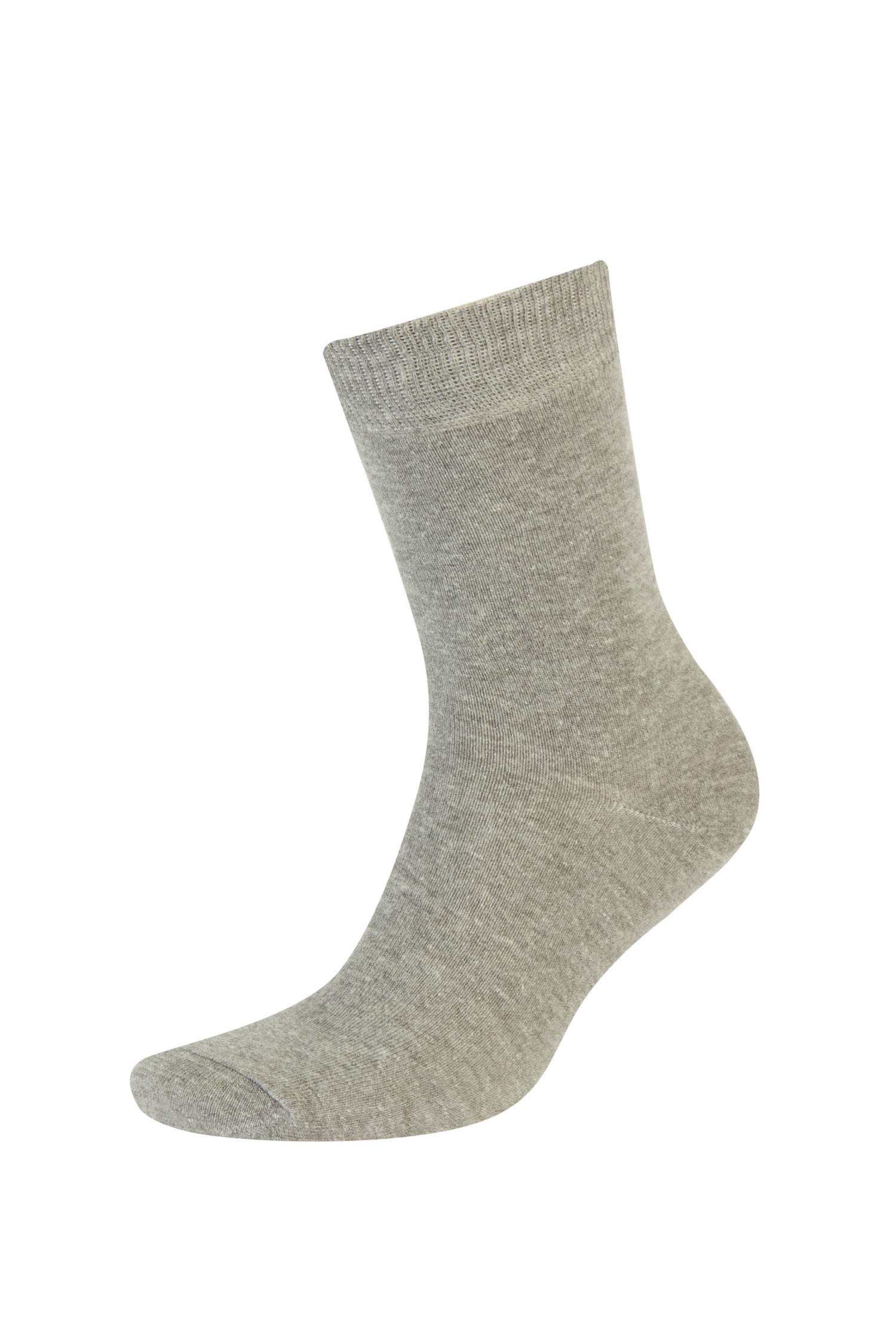 Erkek 7'li Pamuklu Uzun Çorap