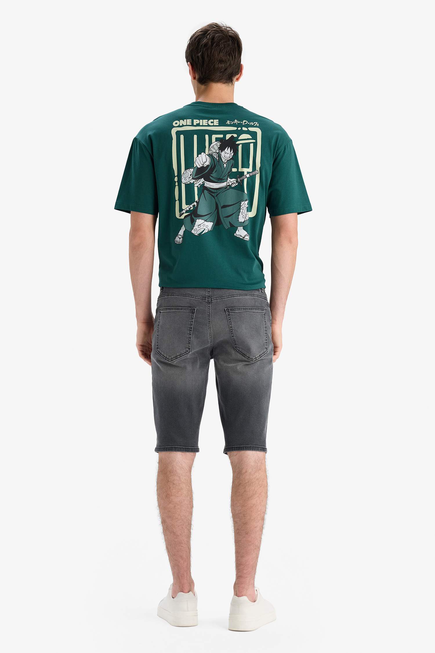 Regular Fit Denim Bermuda Shorts