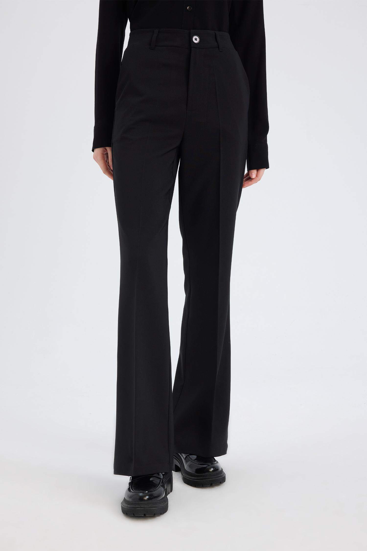 Flare Fit Zippered Normal Waist Trousers