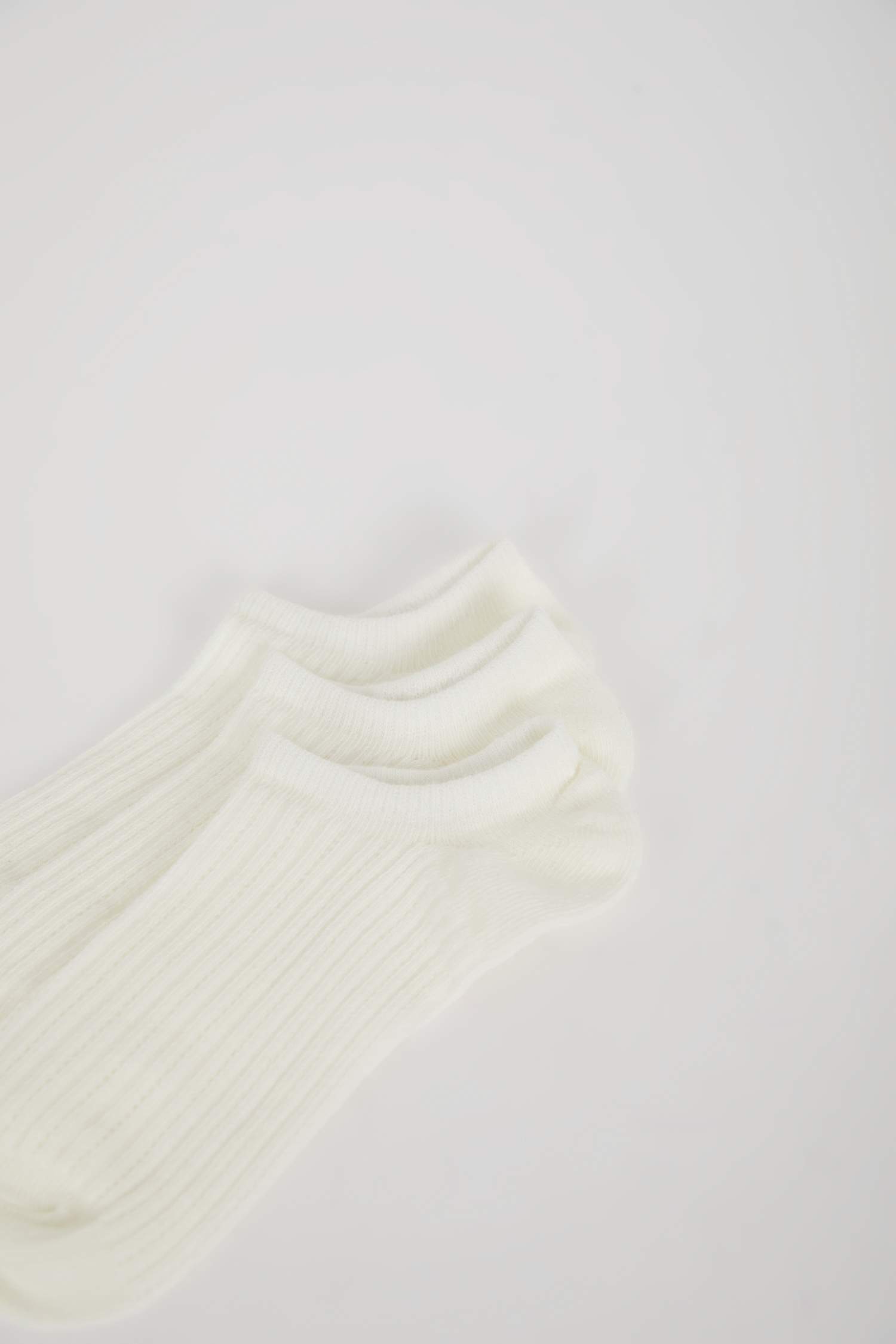 جوارب بنات من قطن - 3 قطع