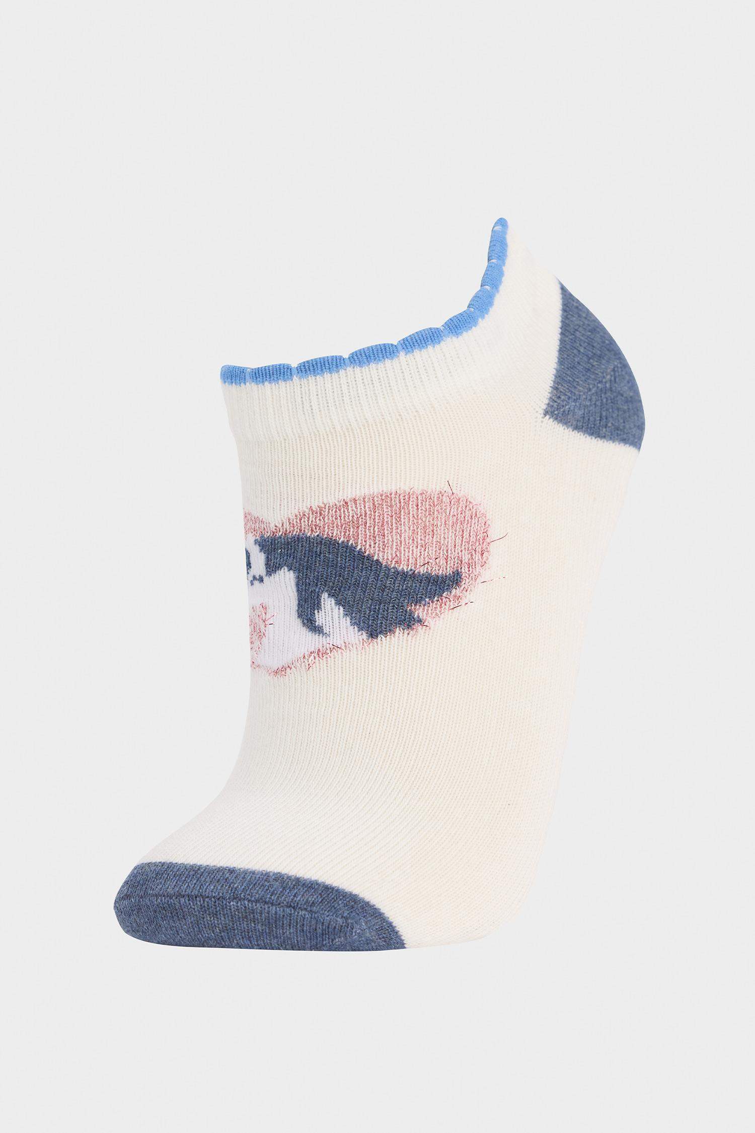 شرابات قصيرة بناتي قطن مطبوع - 3 قطع