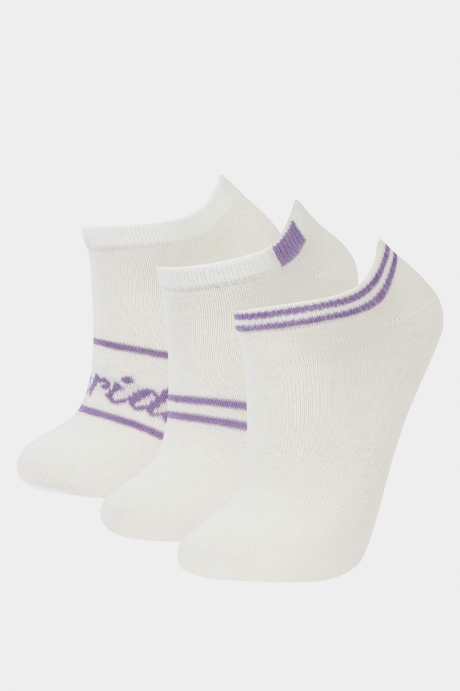 Kız Çocuk 3'lü Pamuklu Patik Çorap