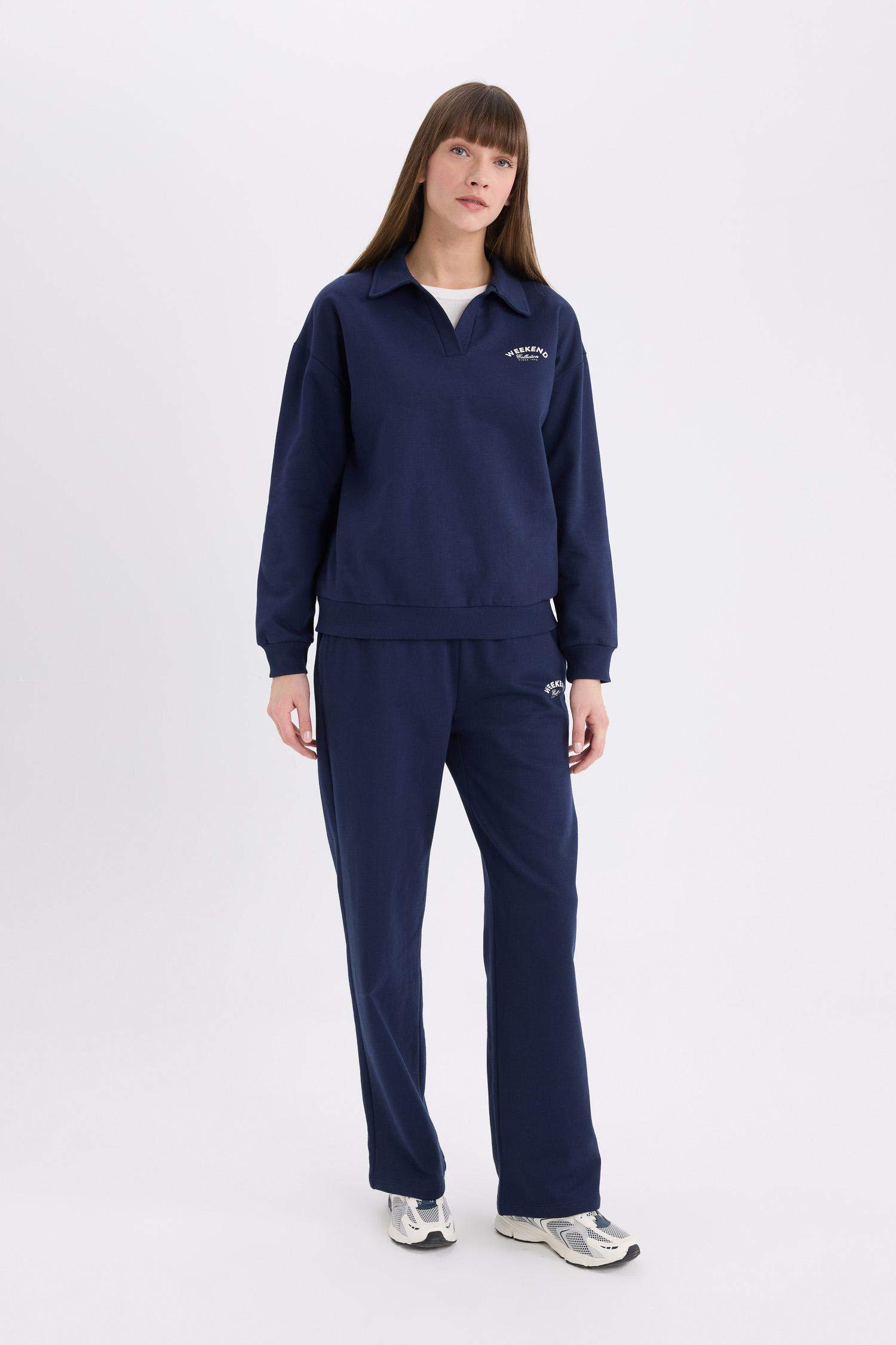 Спортивные штаны с широкими штанинами и эластичной талией