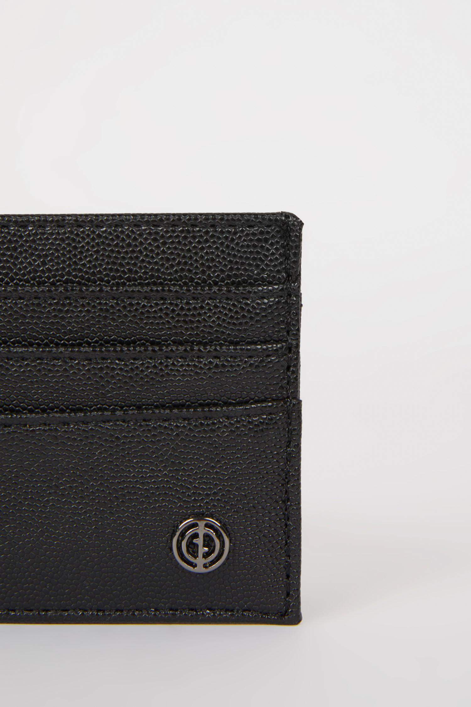 Man Faux Leather Card Holder