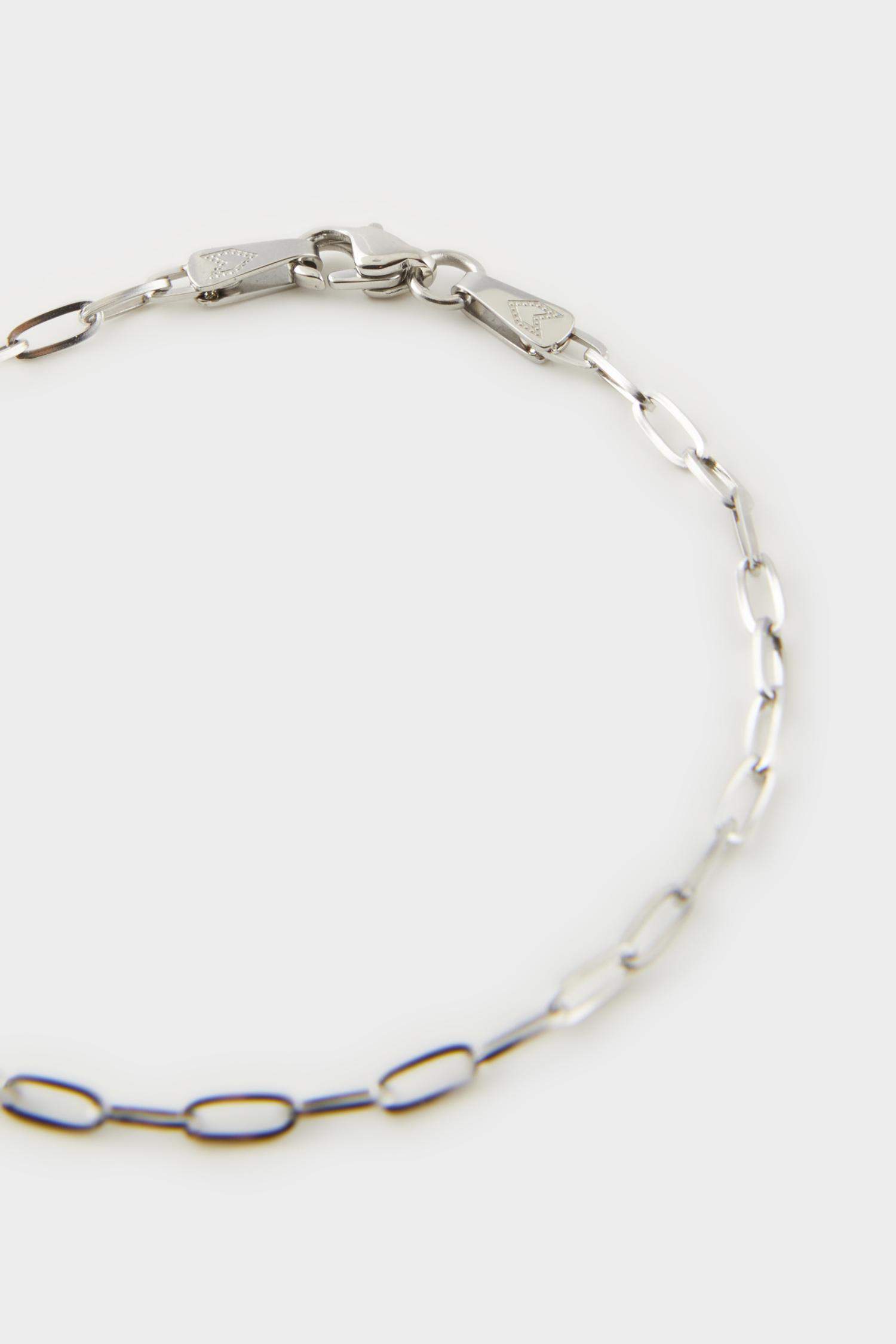 AtolyeWolf x DeFacto Erkek 2'li Siyah Deri Çelik Parçalı ve Çelik Zincir Detaylı İnce Forsa Bileklik