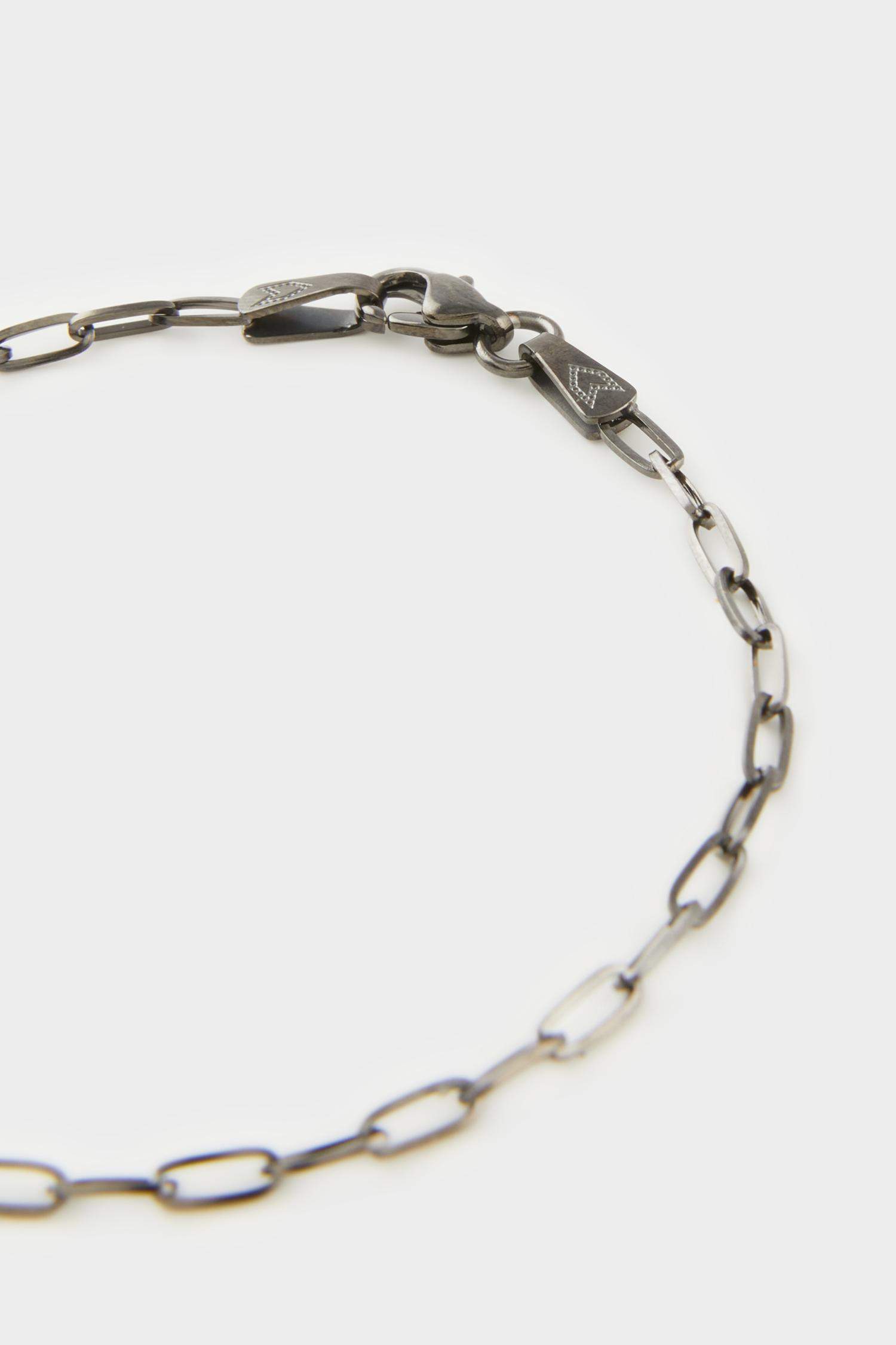 AtolyeWolf x DeFacto Erkek 2'li Gri Deri Çelik Parçalı ve Çelik Zincir Detaylı İnce Forsa Bileklik