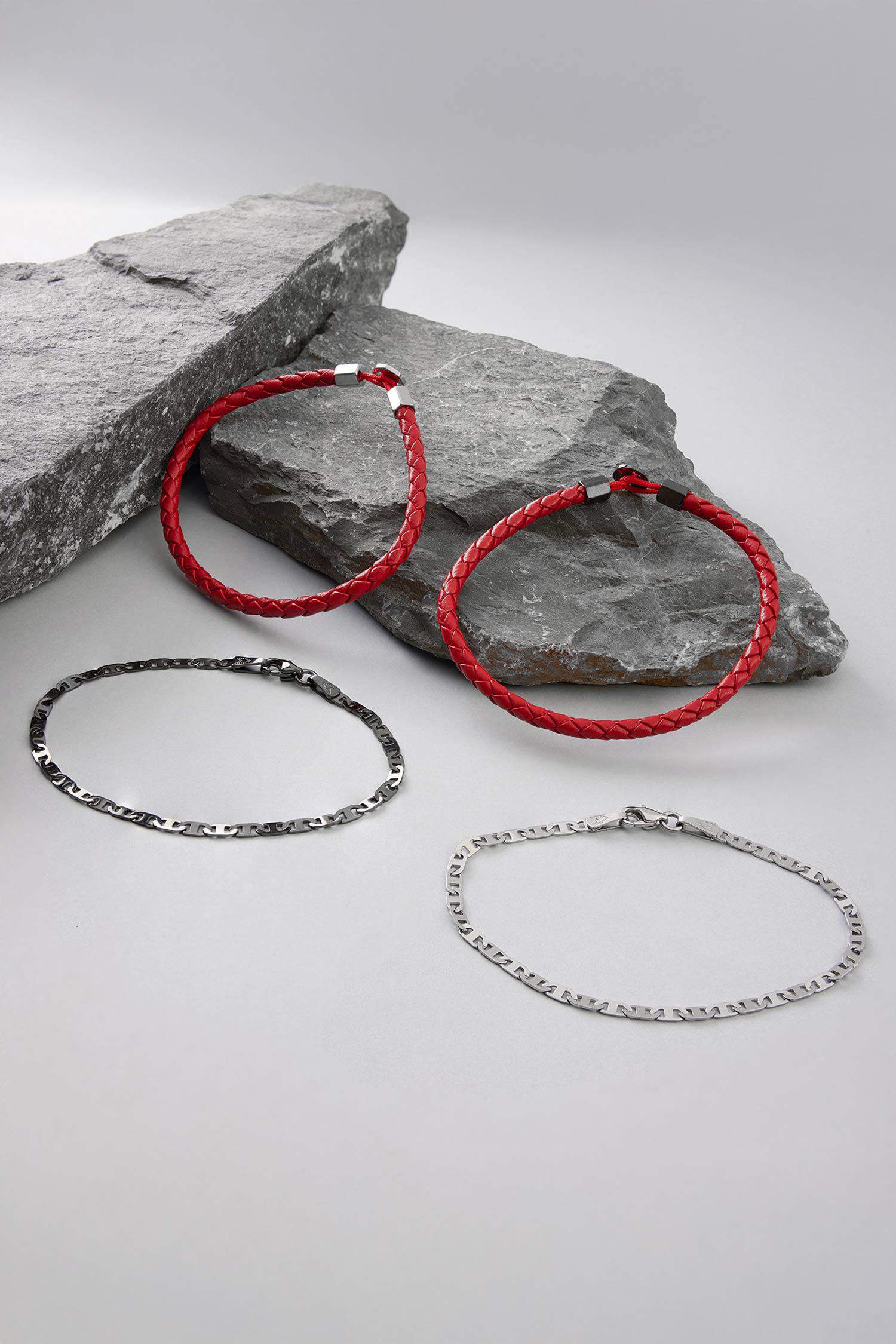 AtolyeWolf x DeFacto Man 2 Piece Steel Black Steel Chain Bracelet