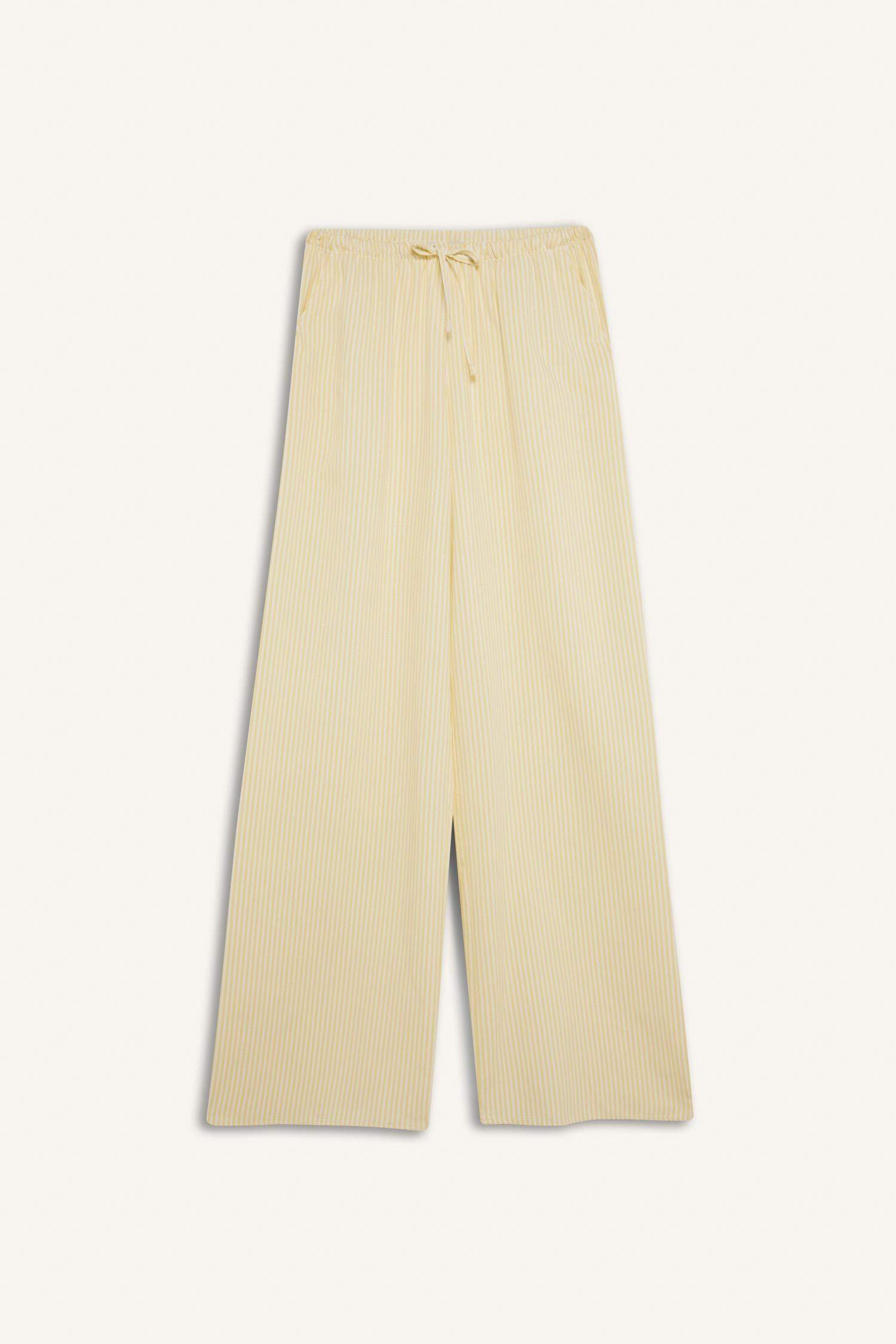 Крутые брюки Wide Leg с нормальной посадкой и из льняной смеси в полоску