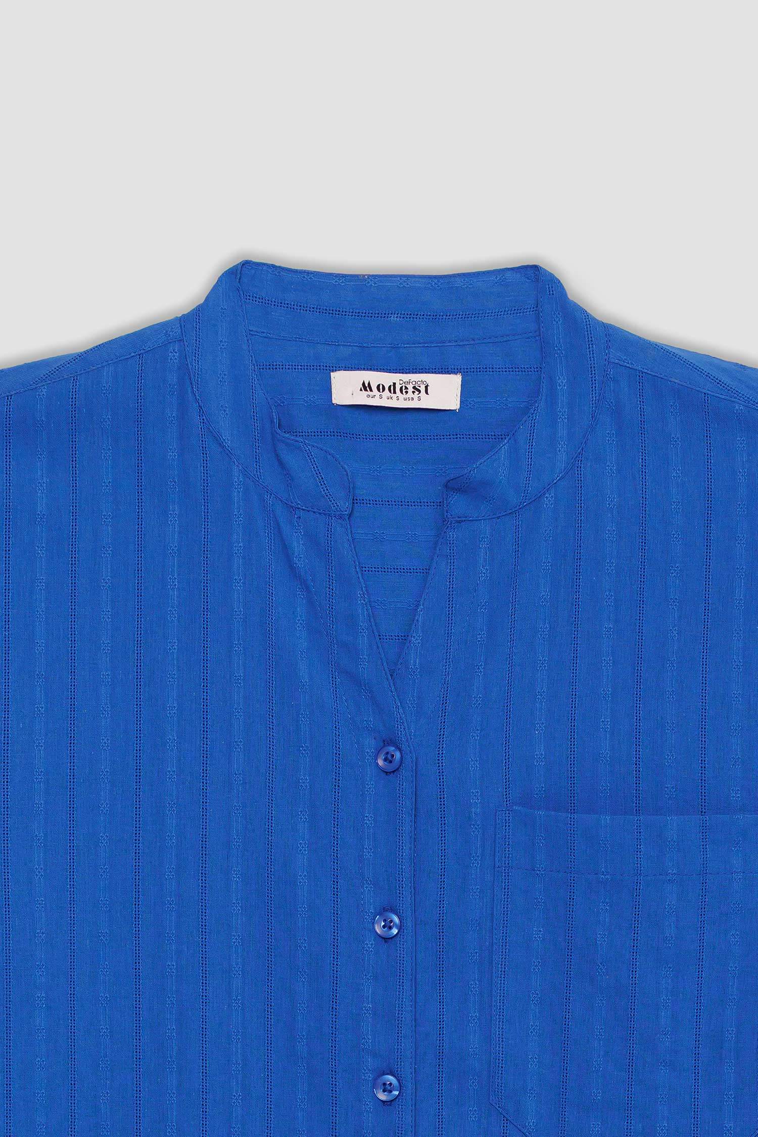 تونيك كم طويل من التويل قصة عادية