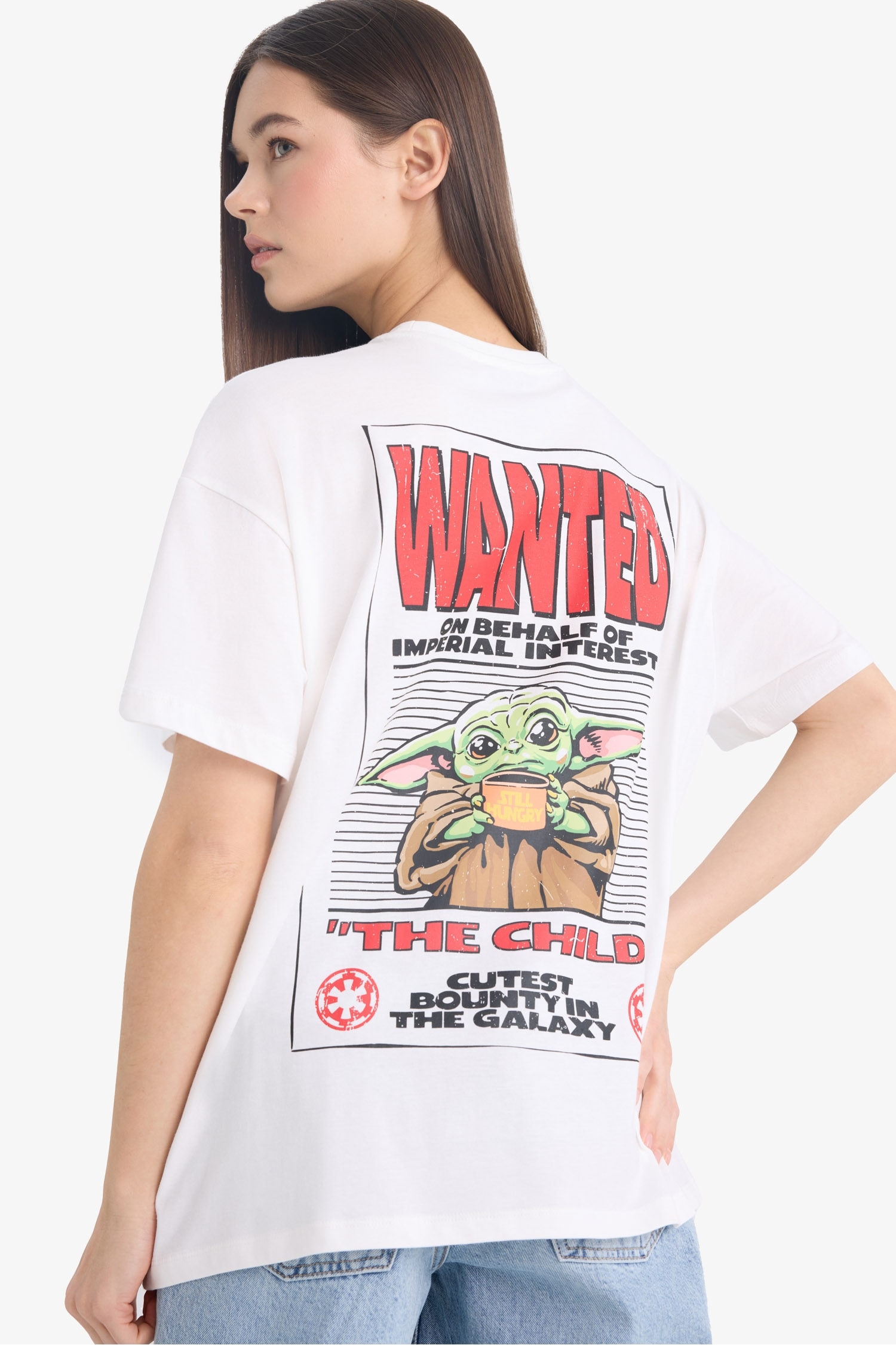 تيشيرت نص ردن اوفر سايز قصة واسعة من ستار وورز