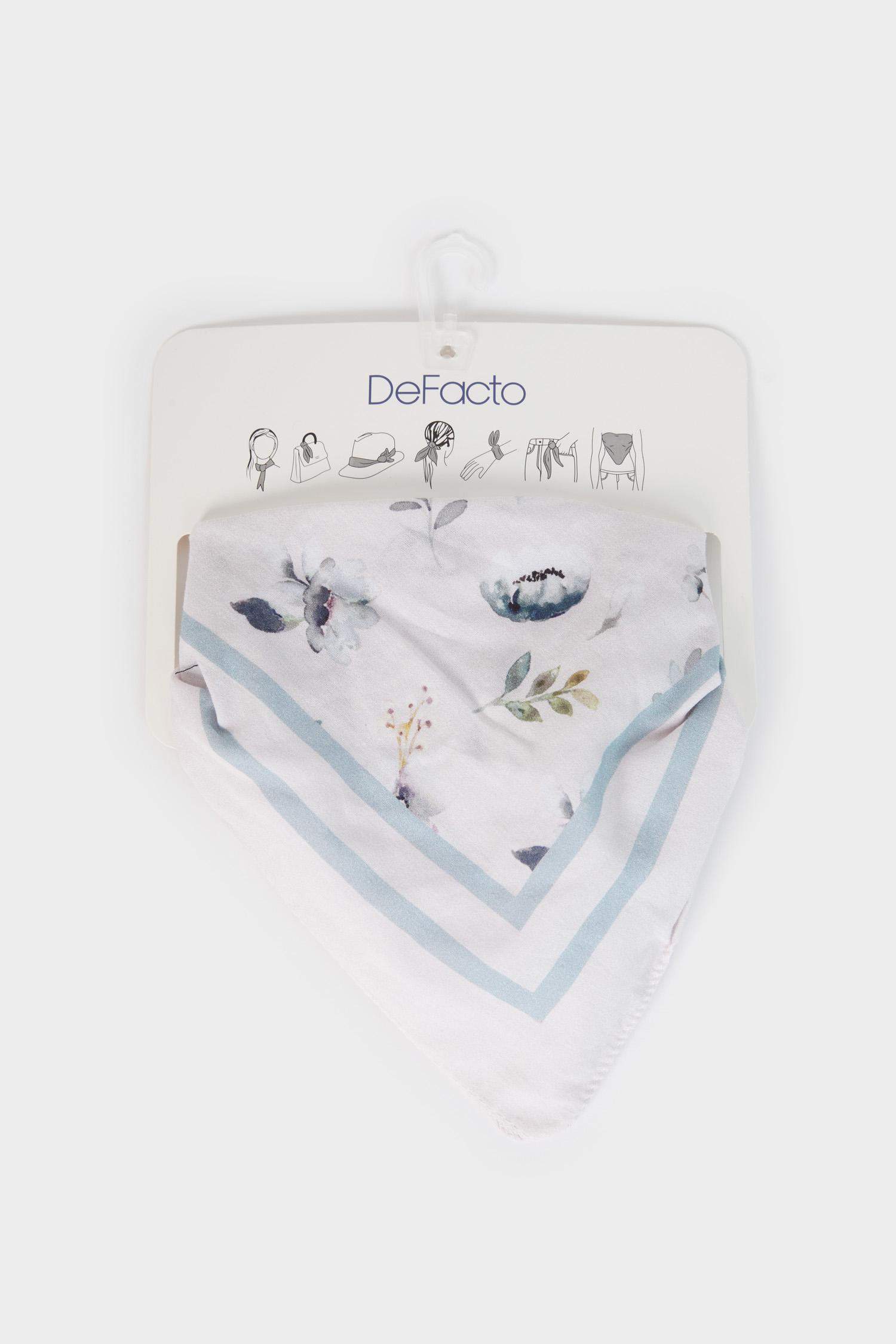 Kadın Desenli Pamuklu Bandana