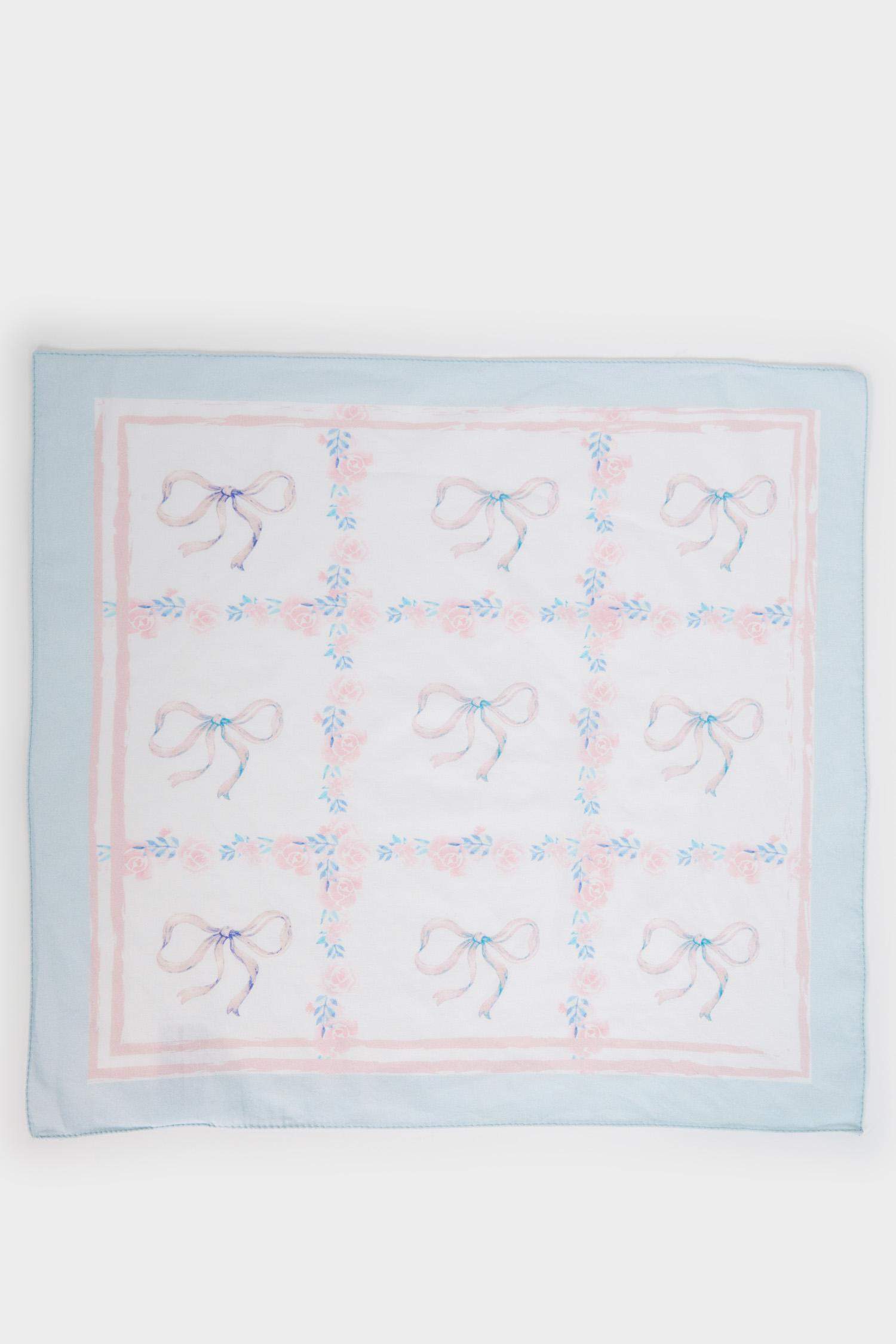 Kadın Desenli Pamuklu Bandana