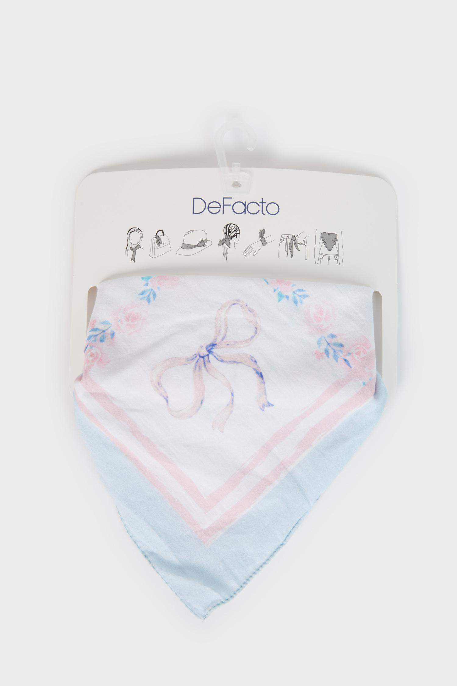 Kadın Desenli Pamuklu Bandana