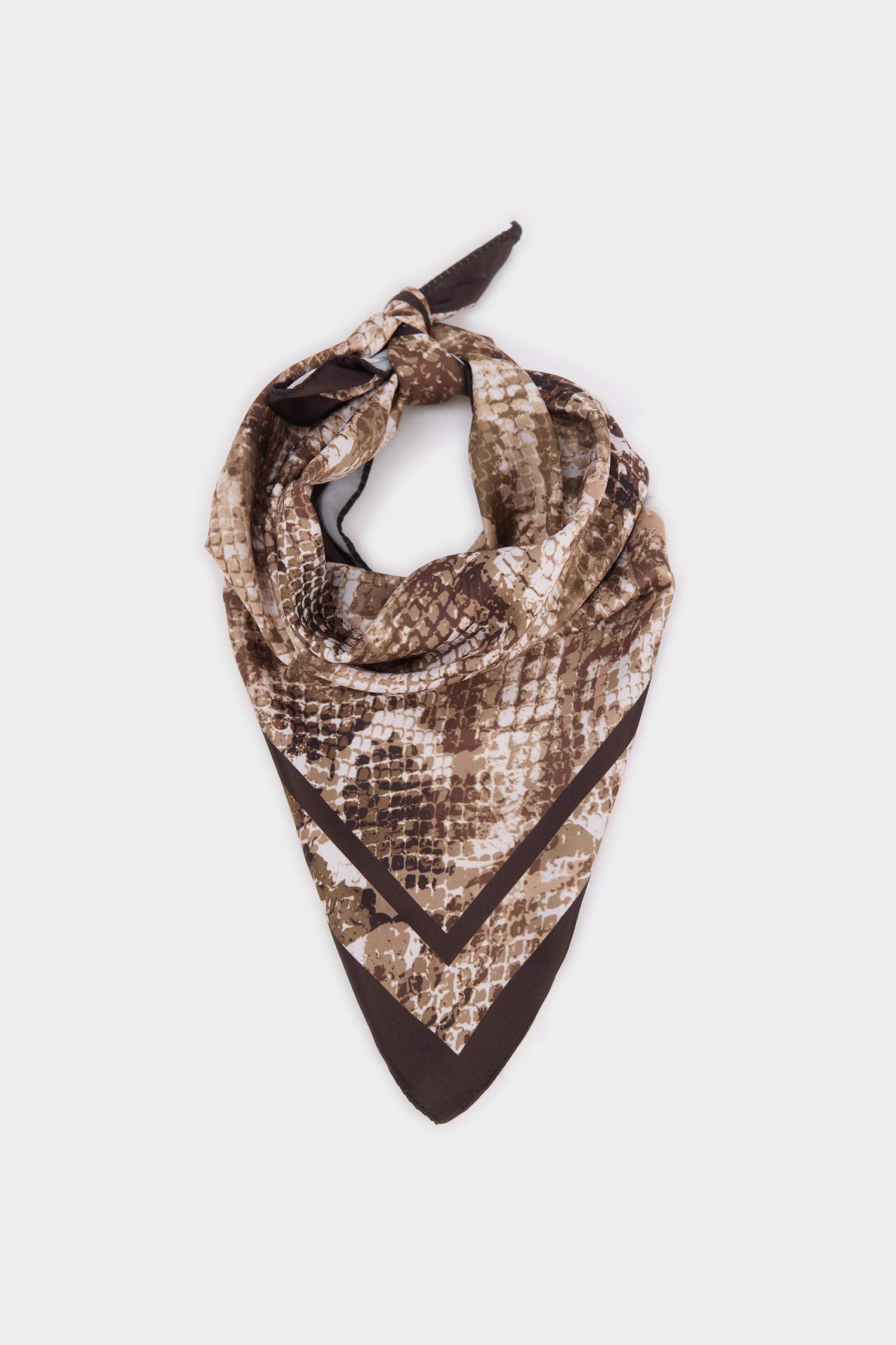 Kadın Desenli Saten Fular