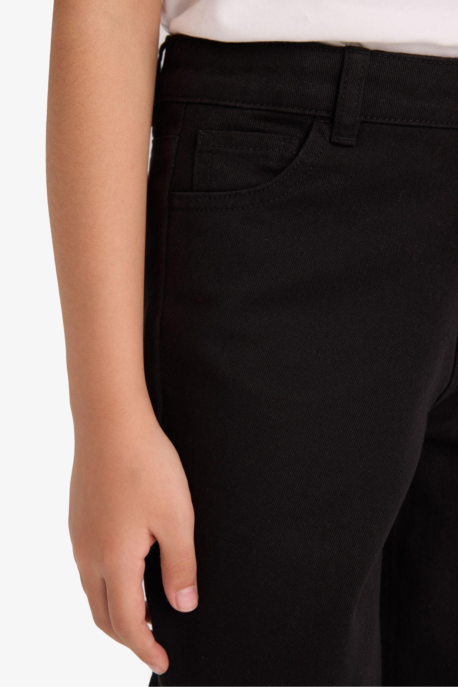 Kız Çocuk Wide Leg Geniş Paça Pamuklu Okul Pantolonu