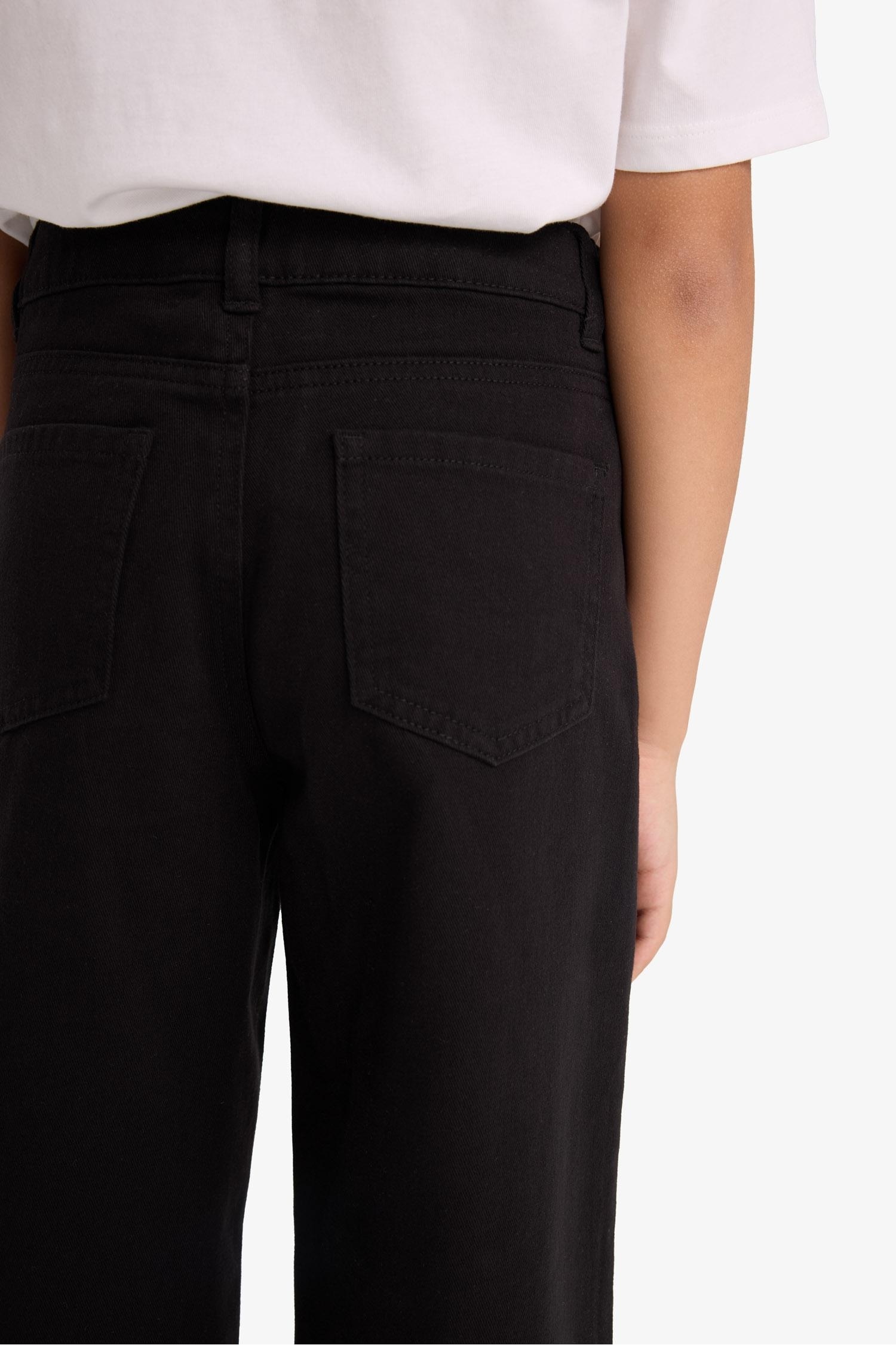 Kız Çocuk Wide Leg Geniş Paça Pamuklu Okul Pantolonu