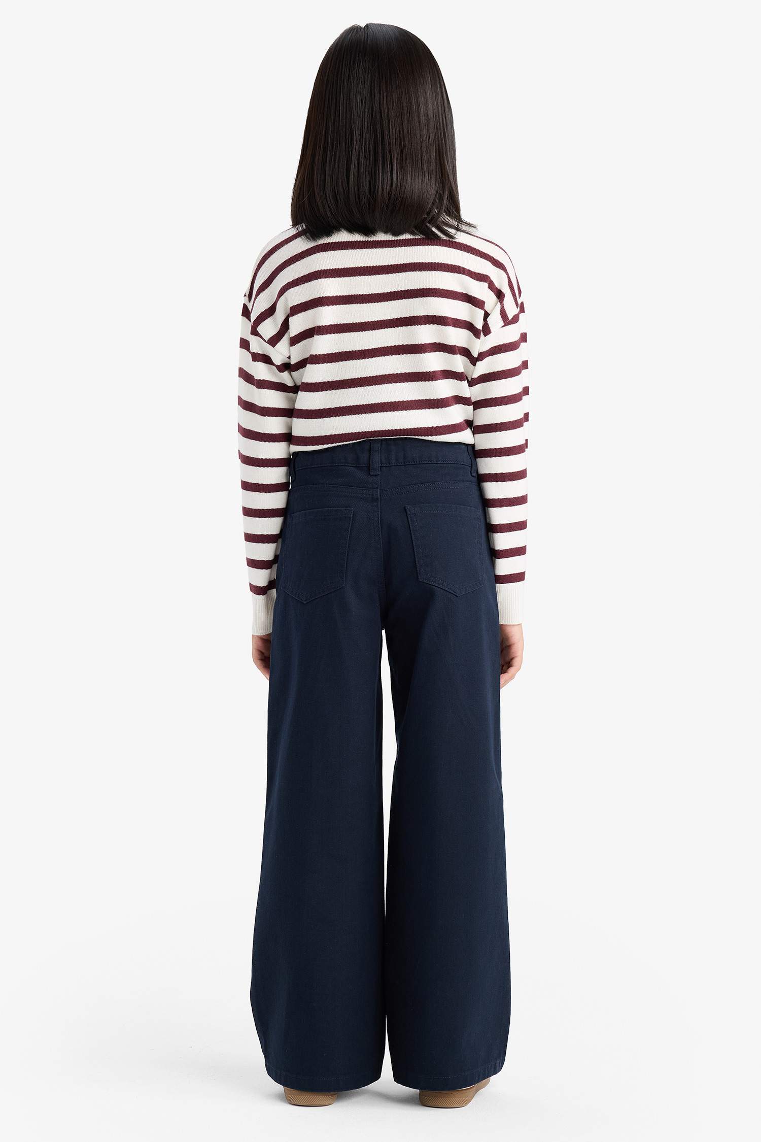Girl Wide Leg Cotton Trousers