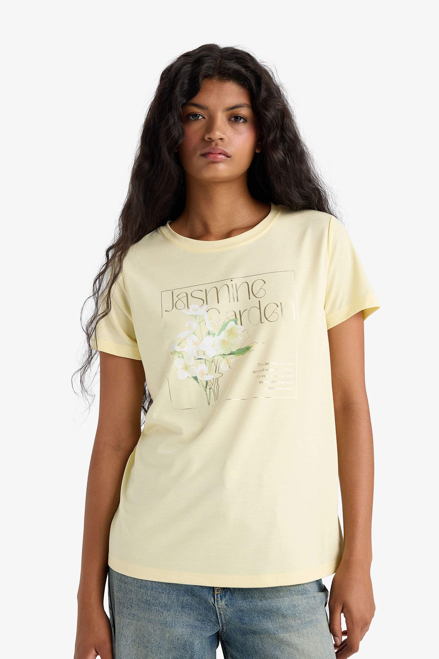 Regular Fit Crew Neck Printed Short Sleeve T-Shirt