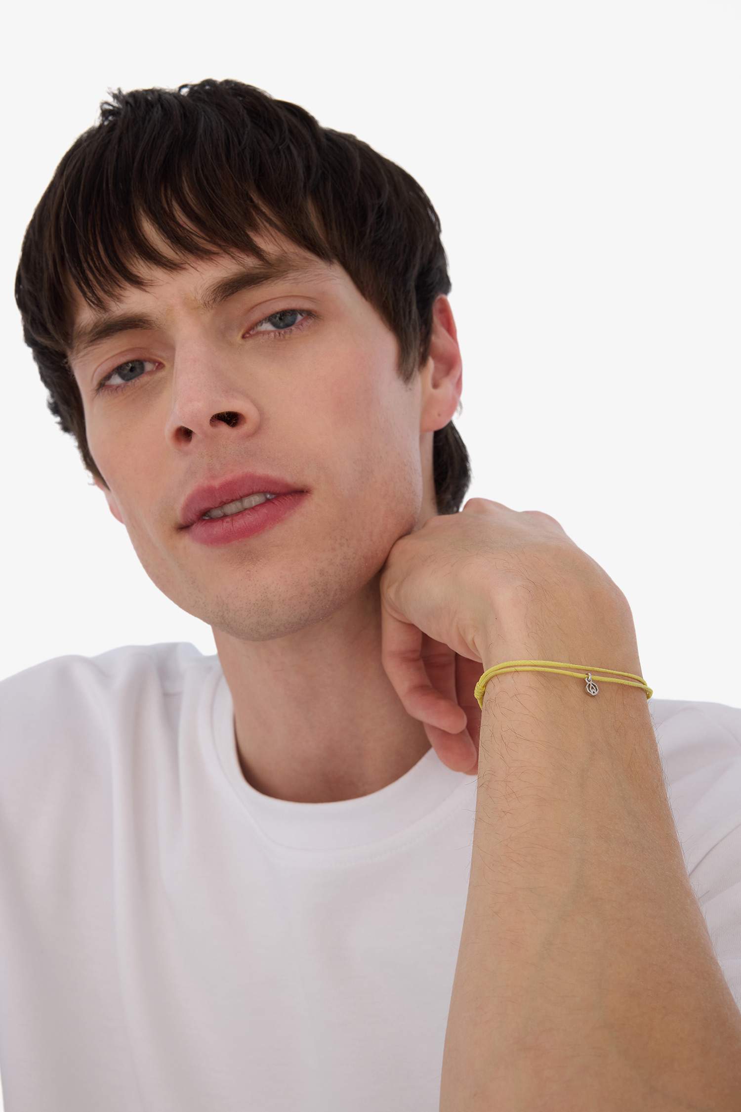 AtolyeWolf x DeFacto Unısex İp Çelik Parçalı Sarı Şans Bileklik