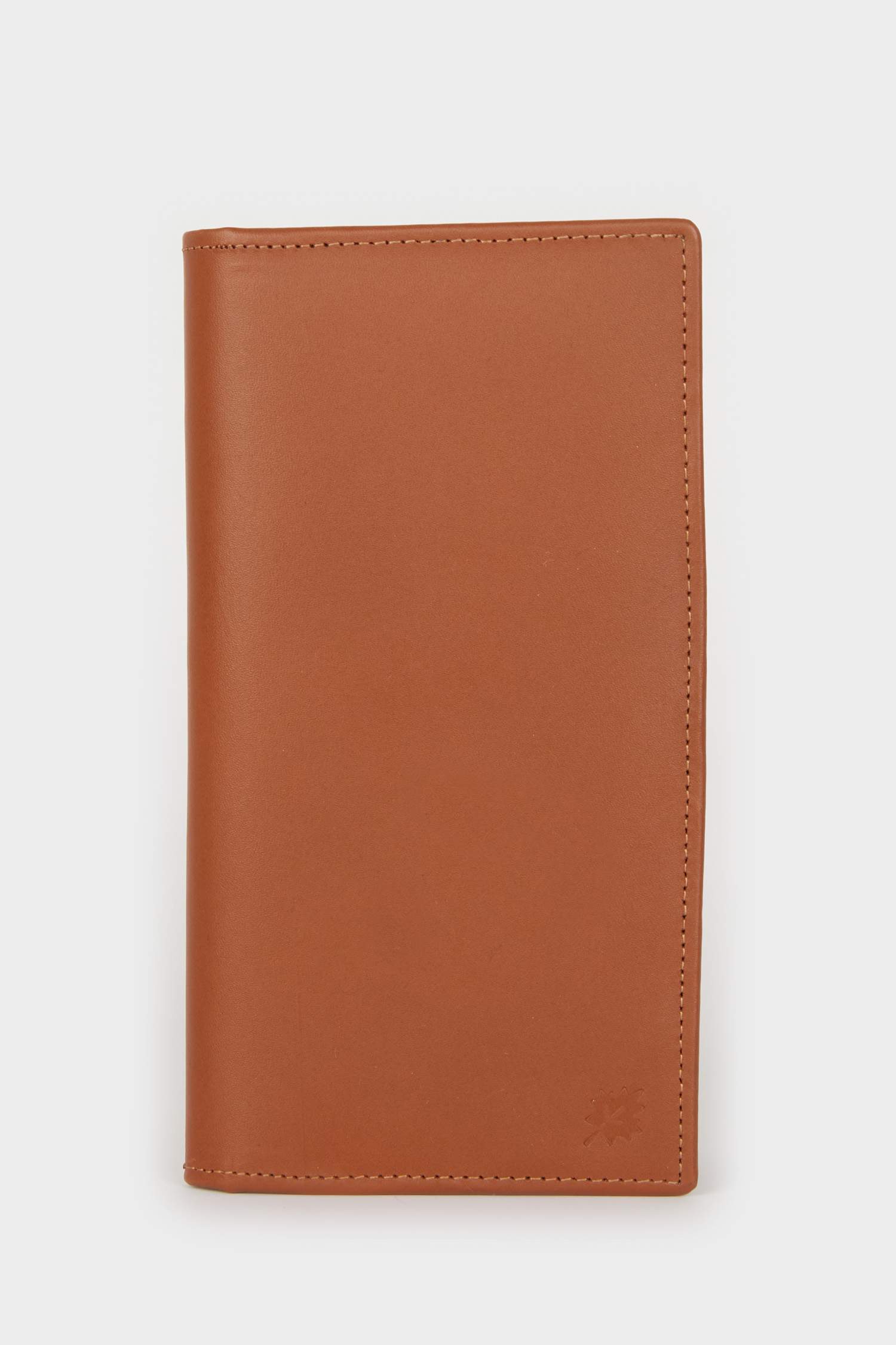 محفظة رجالي جلد سادة بني