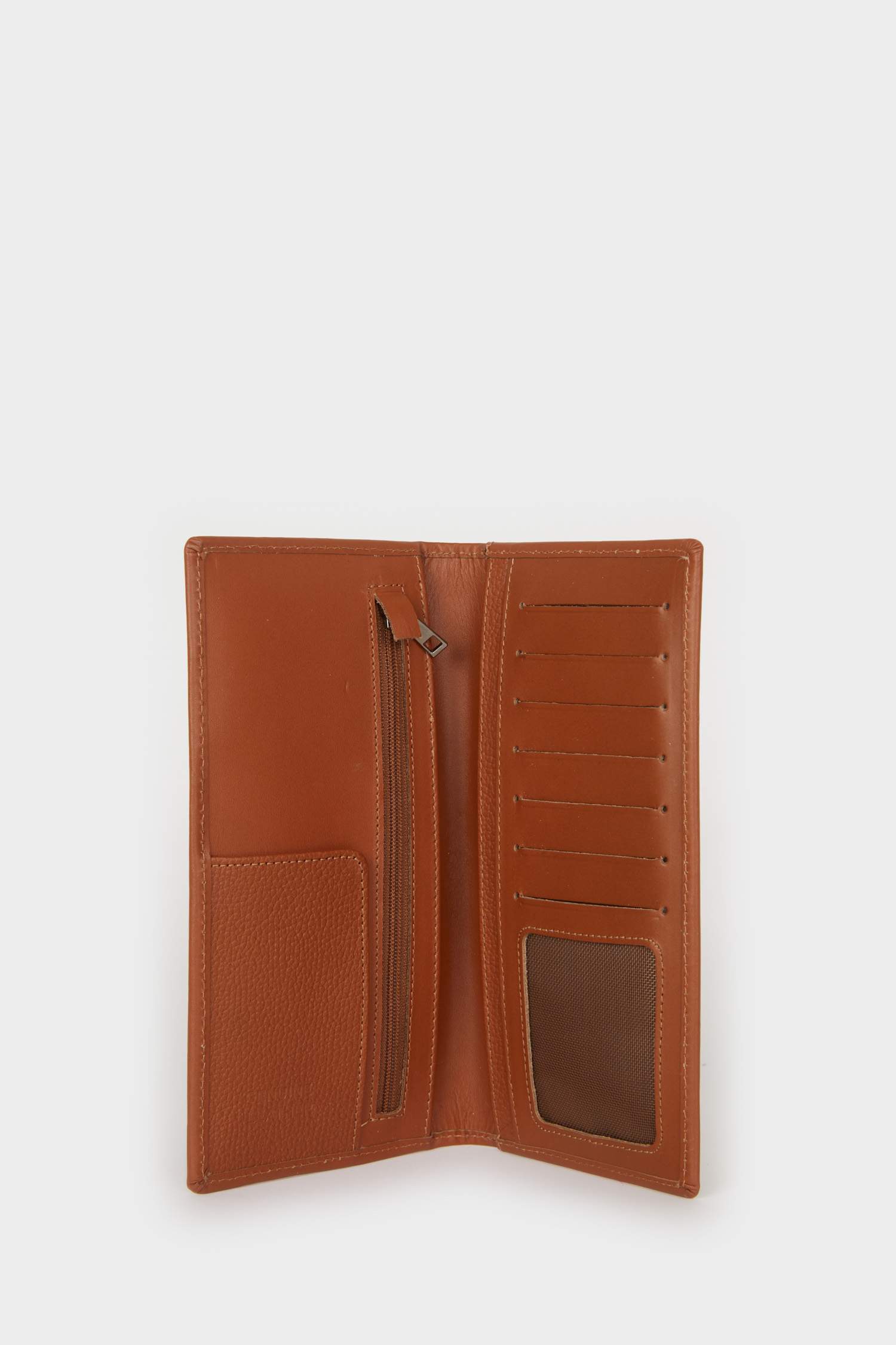 محفظة رجالي جلد سادة بني