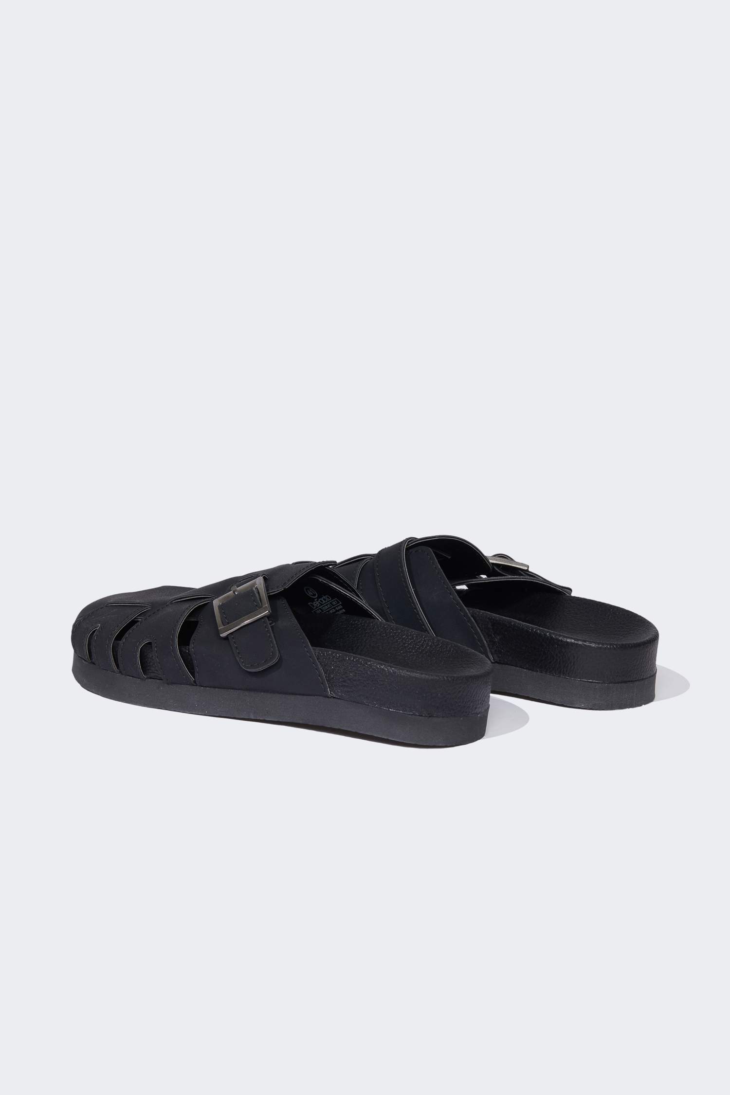 Erkek Düz Taban Suni Deri Terlik