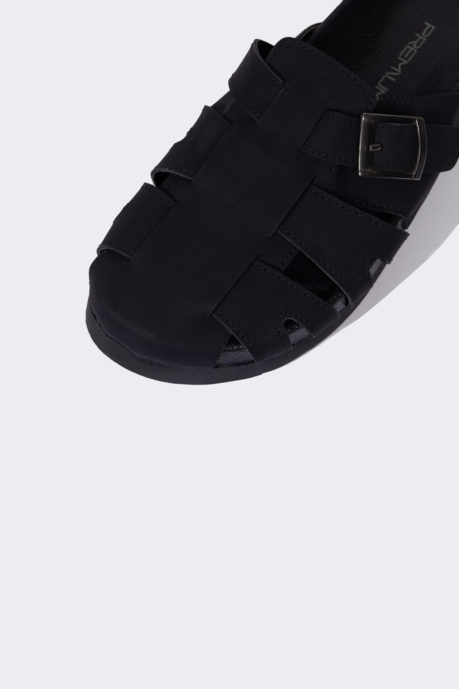 Erkek Düz Taban Suni Deri Terlik