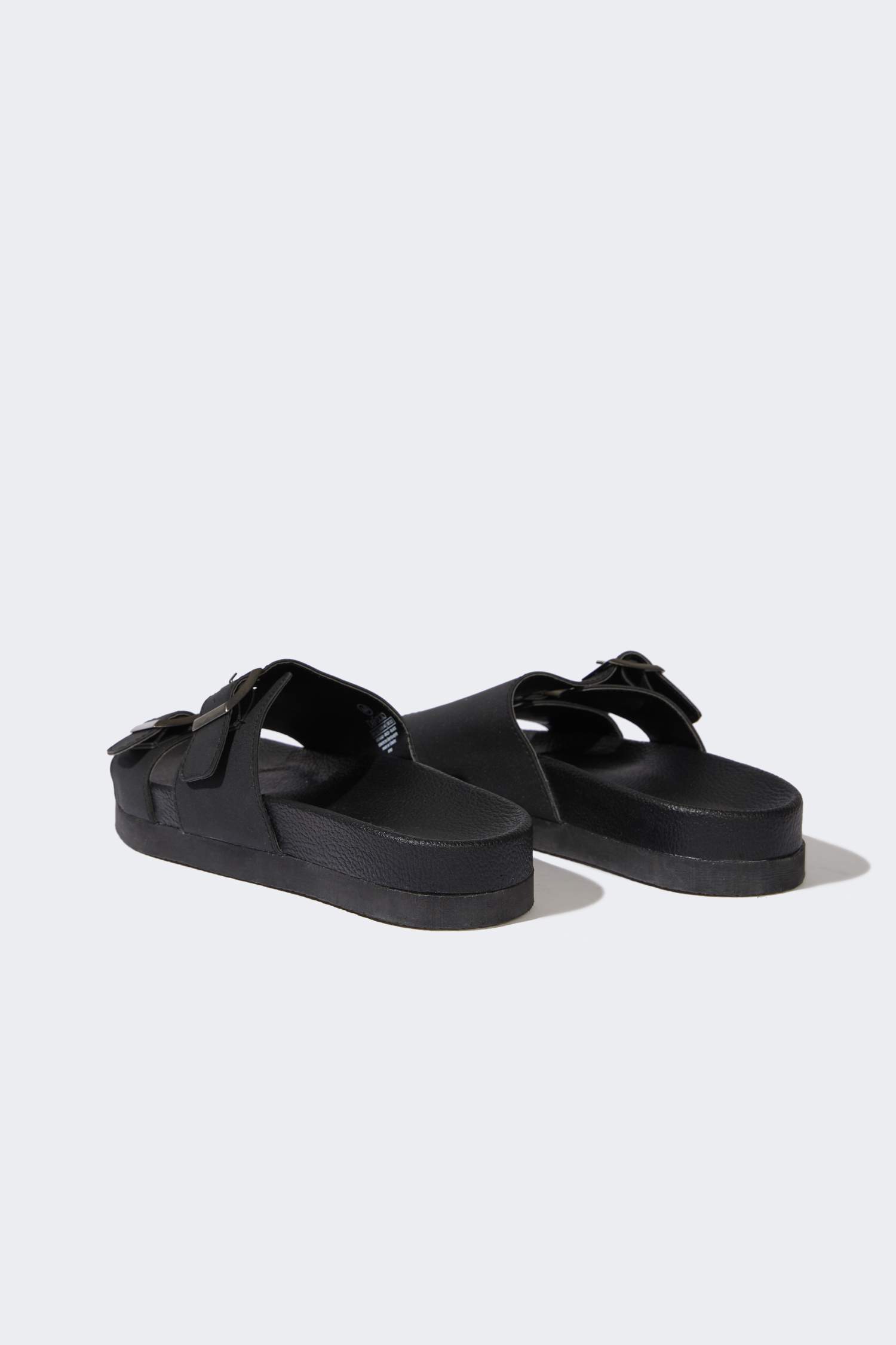 Boy Flat Sole Faux Leather Slippers