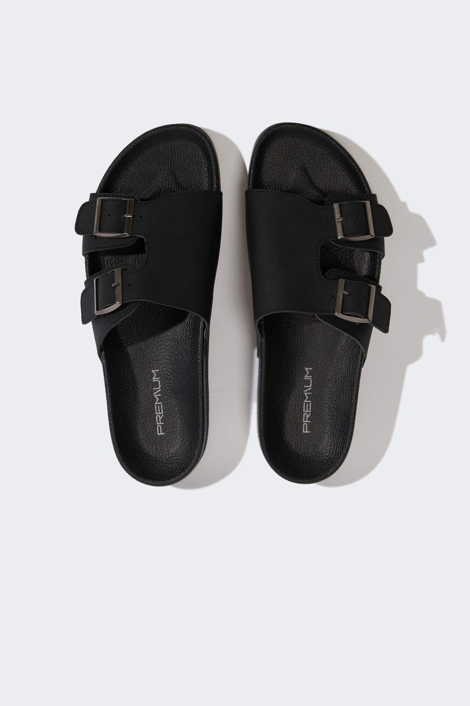 Erkek Düz Taban Suni Deri Terlik