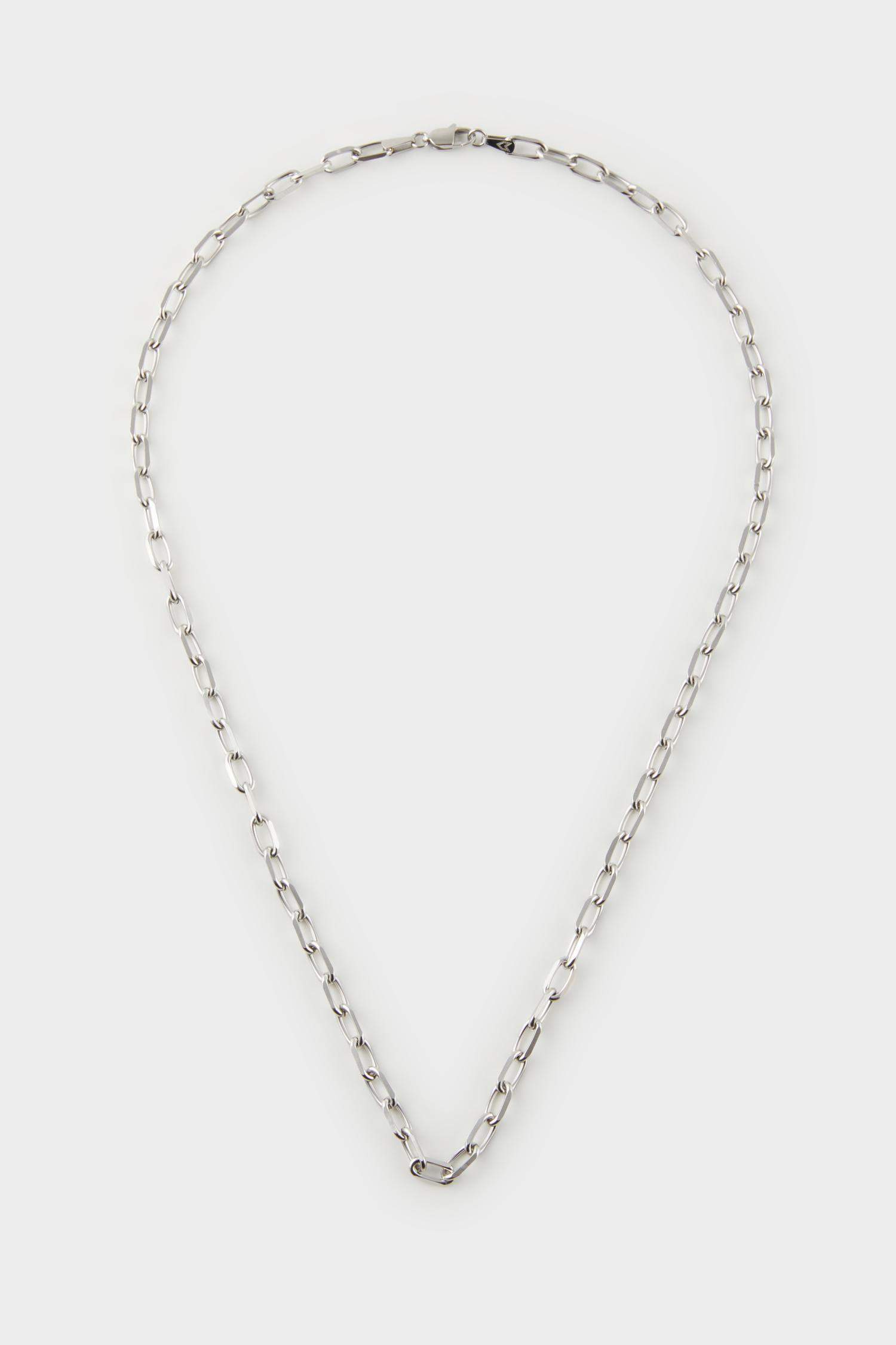 AtolyeWolf x DeFacto Unısex Gümüş Forsa Çelik Zincir Kolye