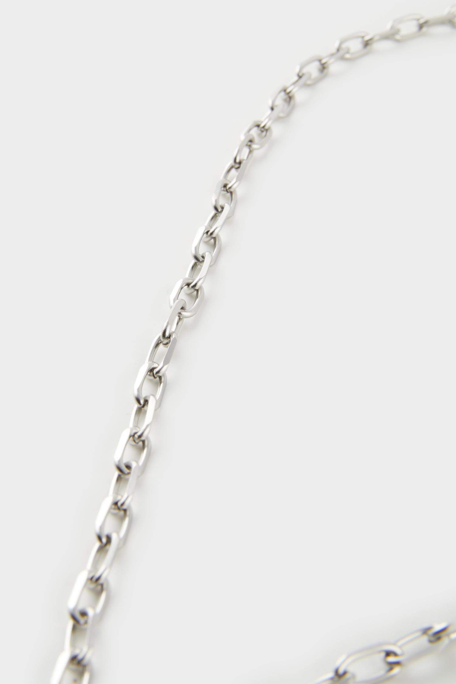 AtolyeWolf x DeFacto Unısex Gümüş Forsa Çelik Zincir Kolye