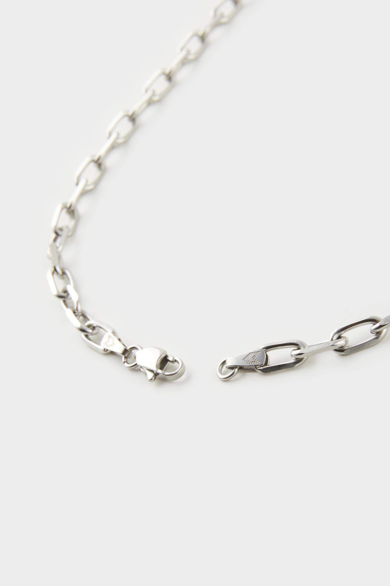 AtolyeWolf x DeFacto Unısex Gümüş Forsa Çelik Zincir Kolye