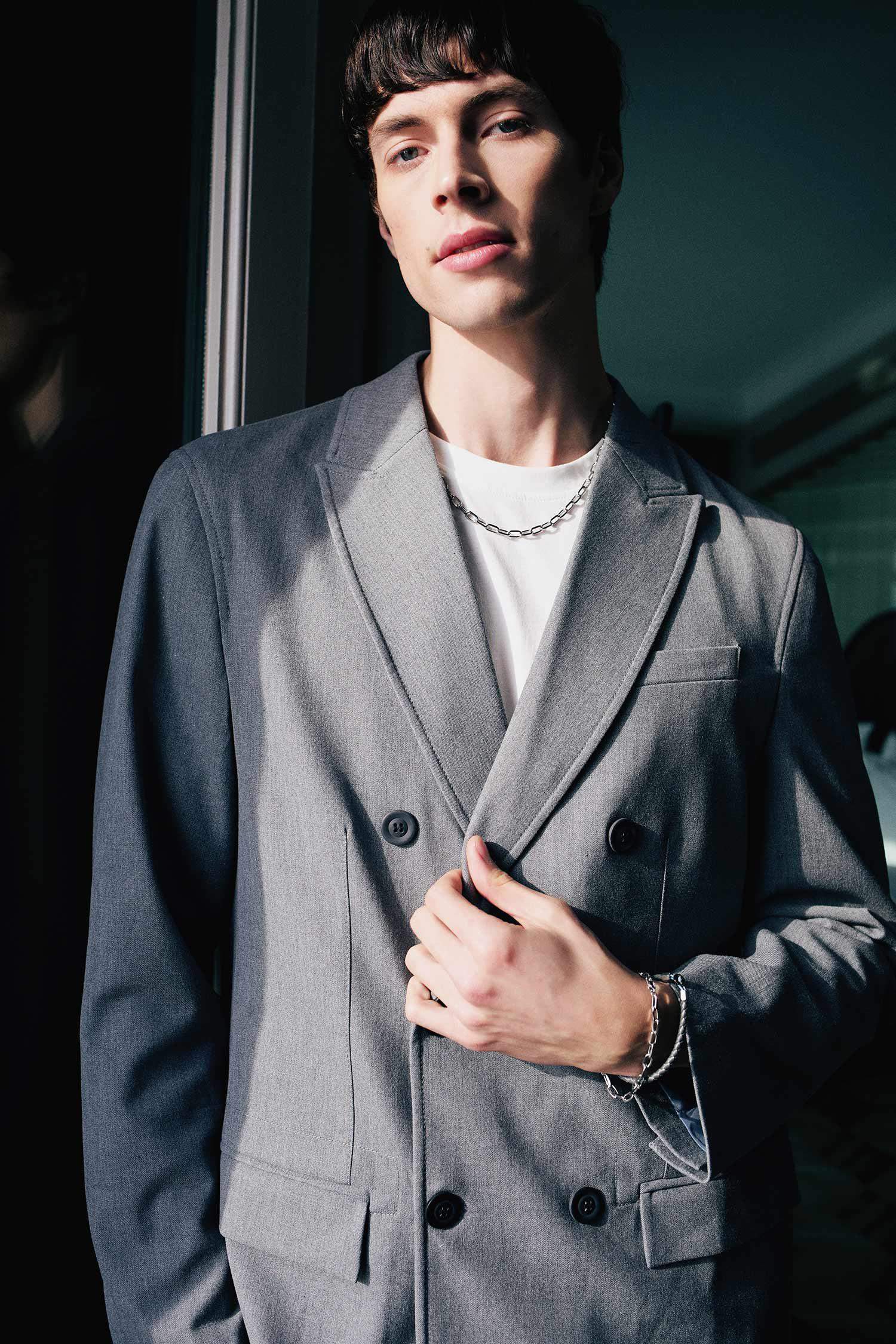 AtolyeWolf x DeFacto Unısex Gümüş Forsa Çelik Zincir Kolye